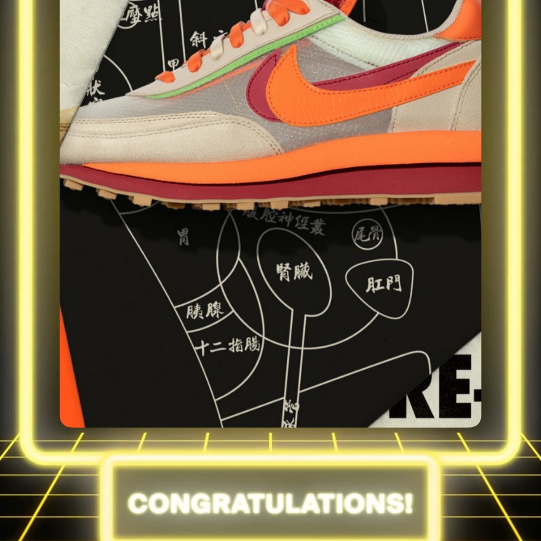 Nike x Sacai x Clot LDWaffle Orange Blaze 착용 스타일