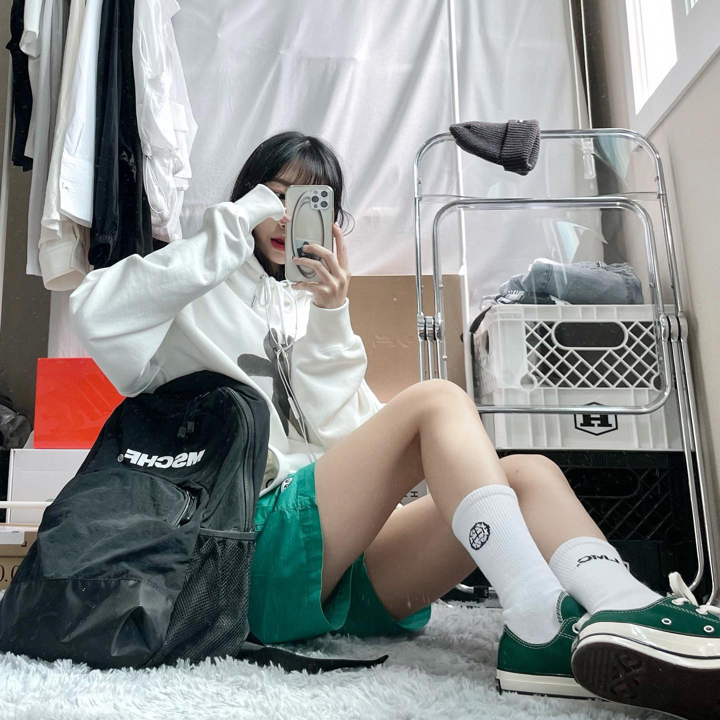 Converse Chuck 70 Ox Midnight Clover 착용 스타일 - 2