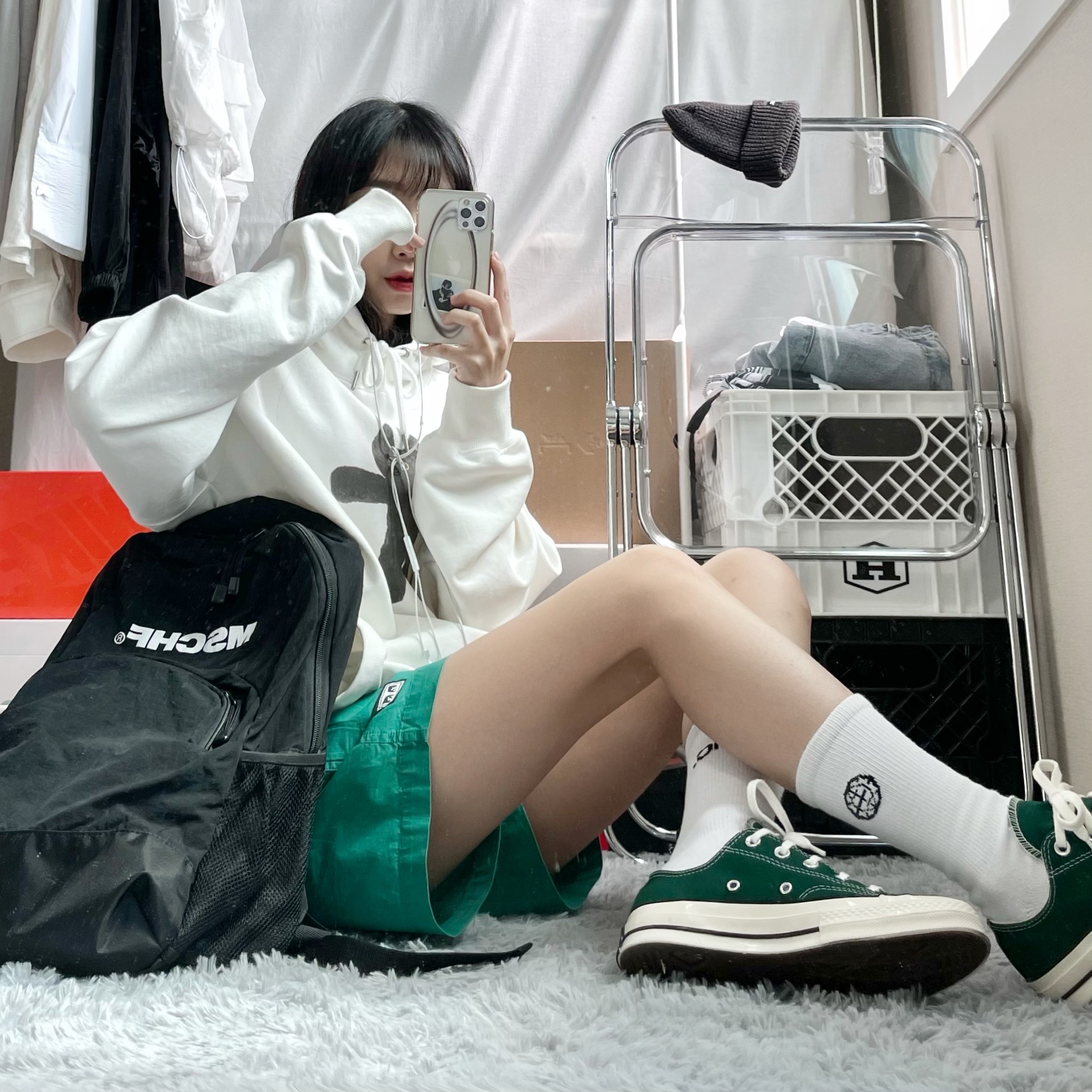 Converse Chuck 70 Ox Midnight Clover 착용 스타일 - 3