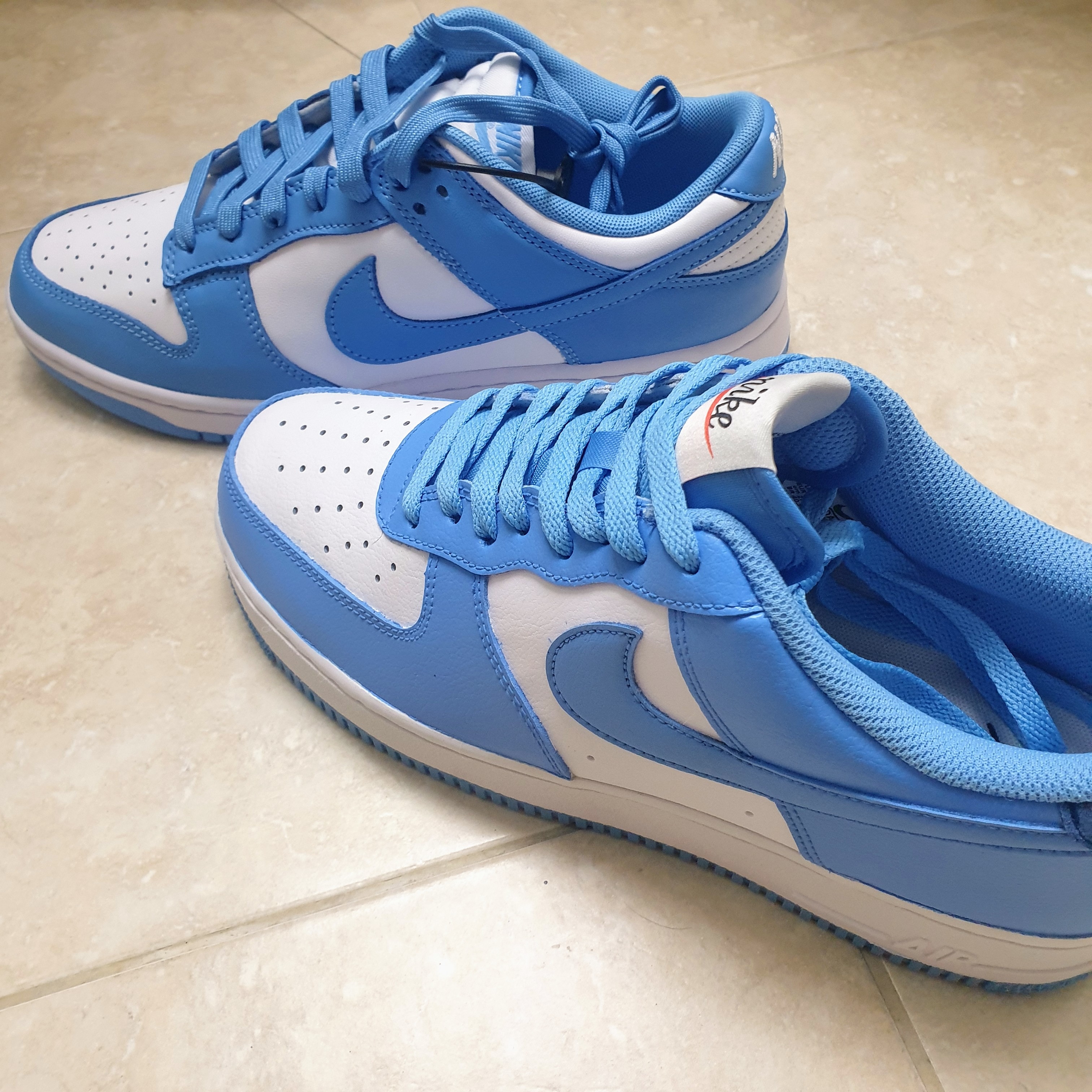 Nike Air Force 1 '07 First Use White University Blue, Nike Dunk Low Retro University Blue 착용 스타일 - 3