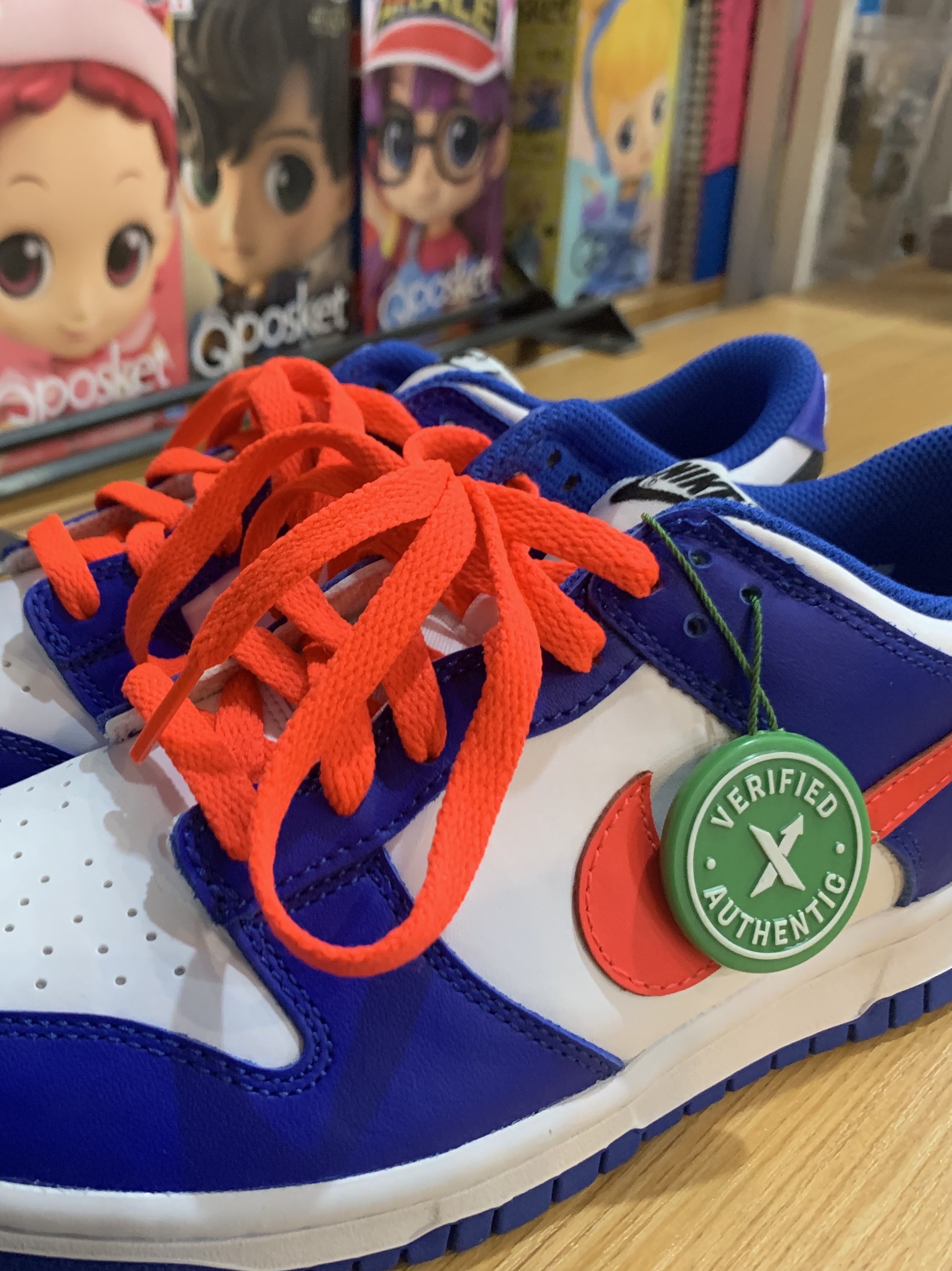 (GS) Nike Dunk Low Bright Crimson Game Royal ์ฐฉ์ฉ ์คํ์ผ - 3