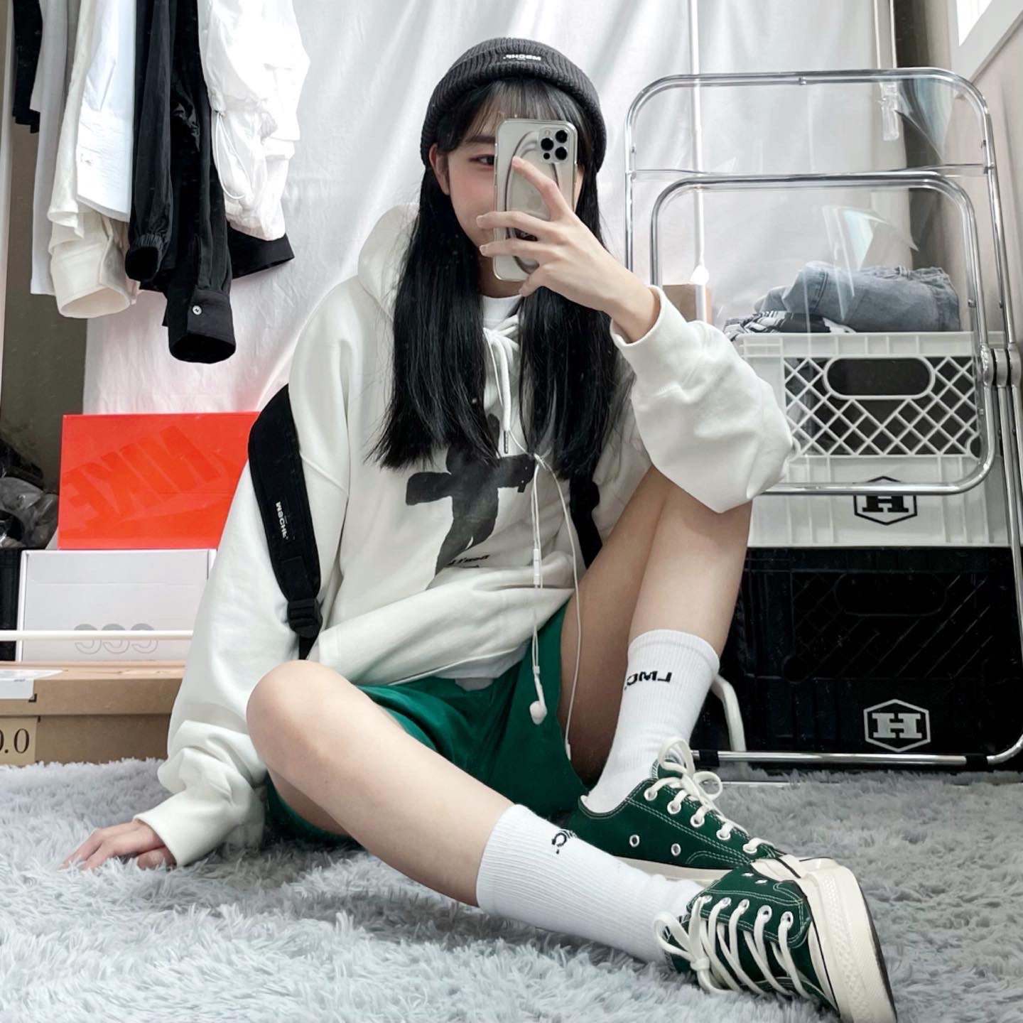 Converse Chuck 70 Ox Midnight Clover 착용 스타일 - 4