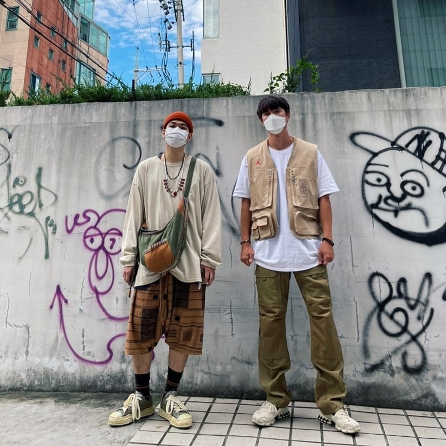 Maison Mihara Yasuhiro Hank OG Sole OD Canvas Low-top Sneakers Black, Nike x Stussy Air Zoom Spiridon Cage 2 Fossil 착용 스타일 - 2