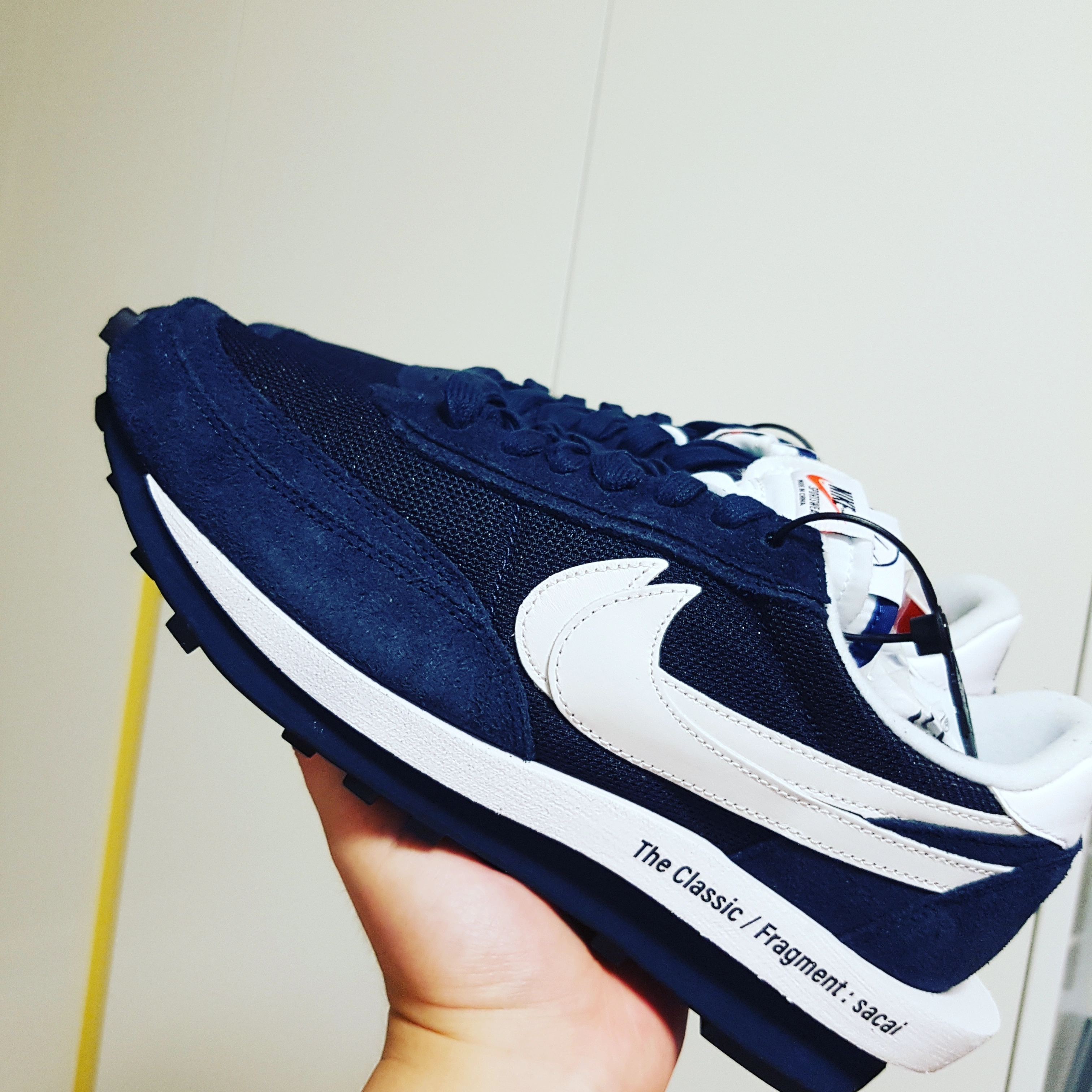 Nike x Sacai x Fragment LDWaffle Blackened Blue 착용 스타일
