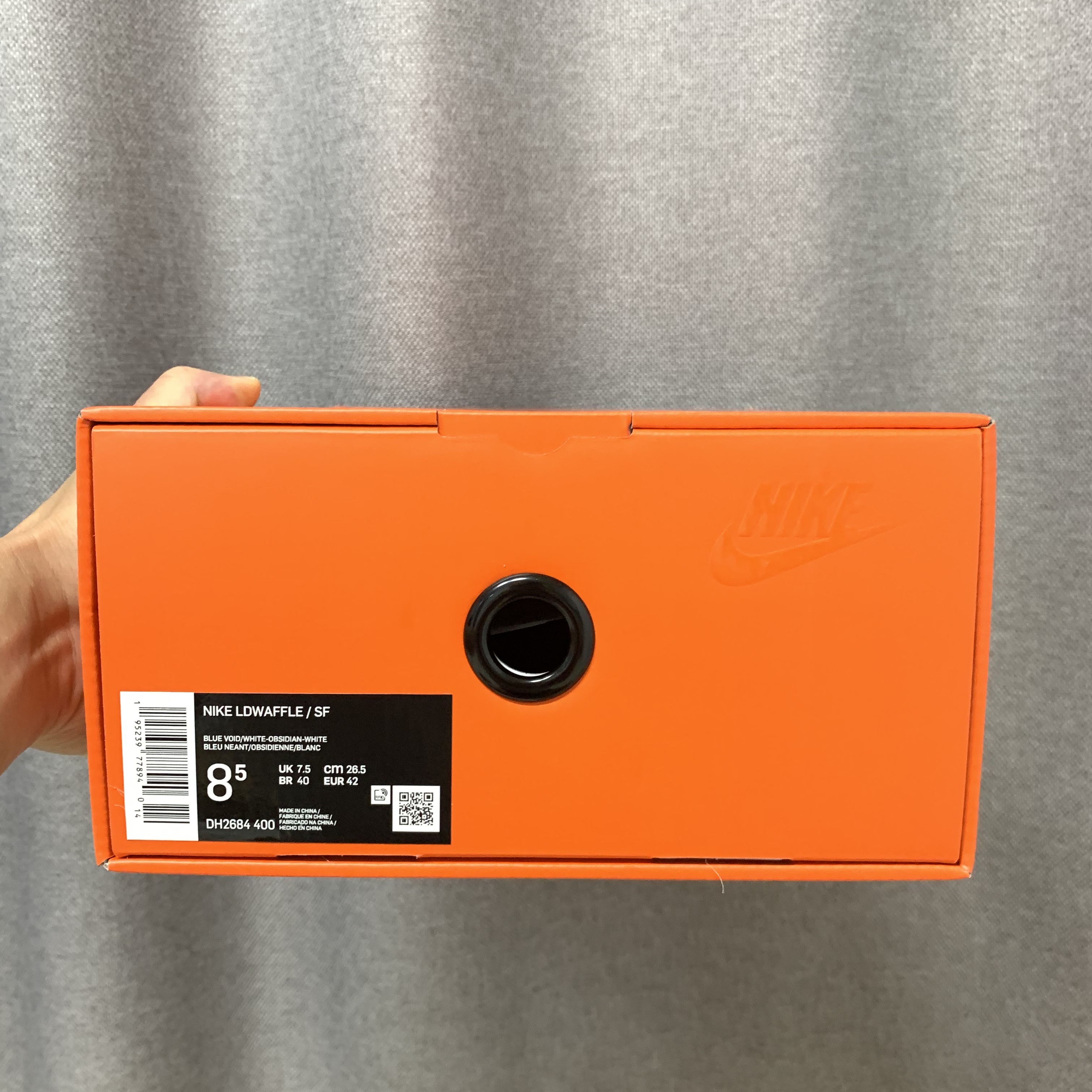 Nike x Sacai x Fragment LDWaffle Blackened Blue 착용 스타일 - 2