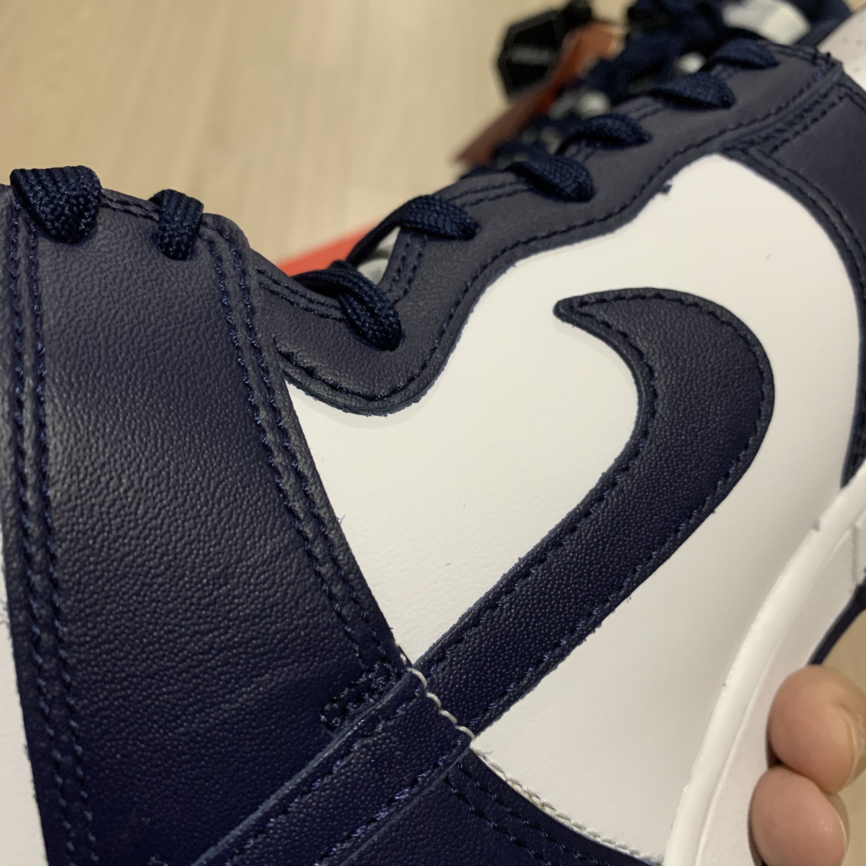Nike Dunk High Retro Championship Navy 착용 스타일 - 4