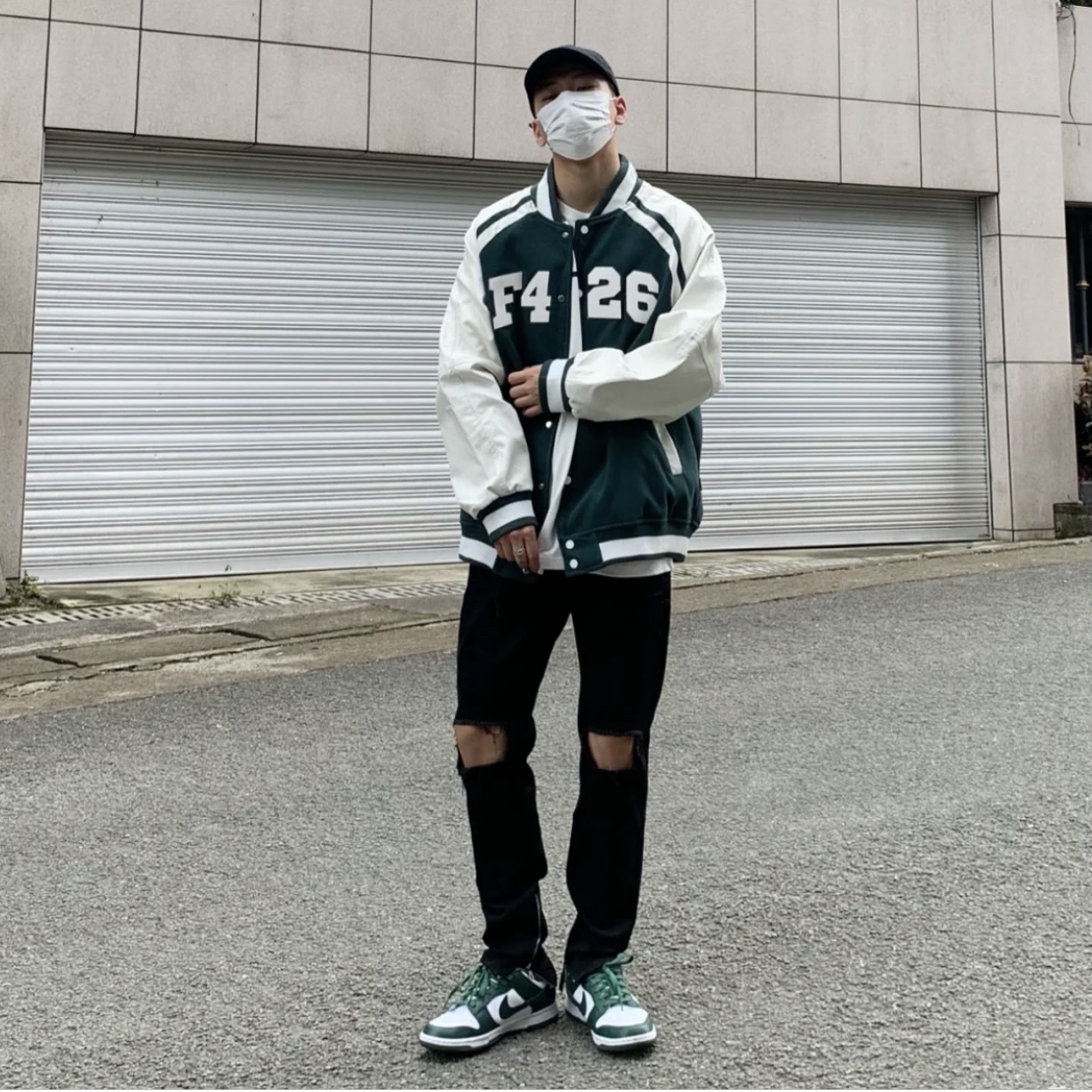 Nike Dunk Low Retro Varsity Green 착용 스타일