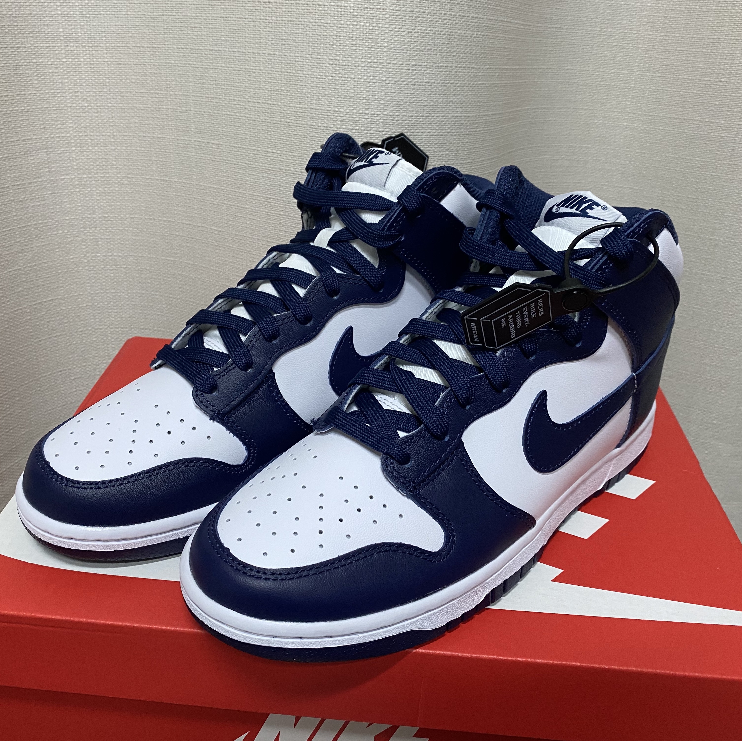 Nike Dunk High Retro Championship Navy 착용 스타일