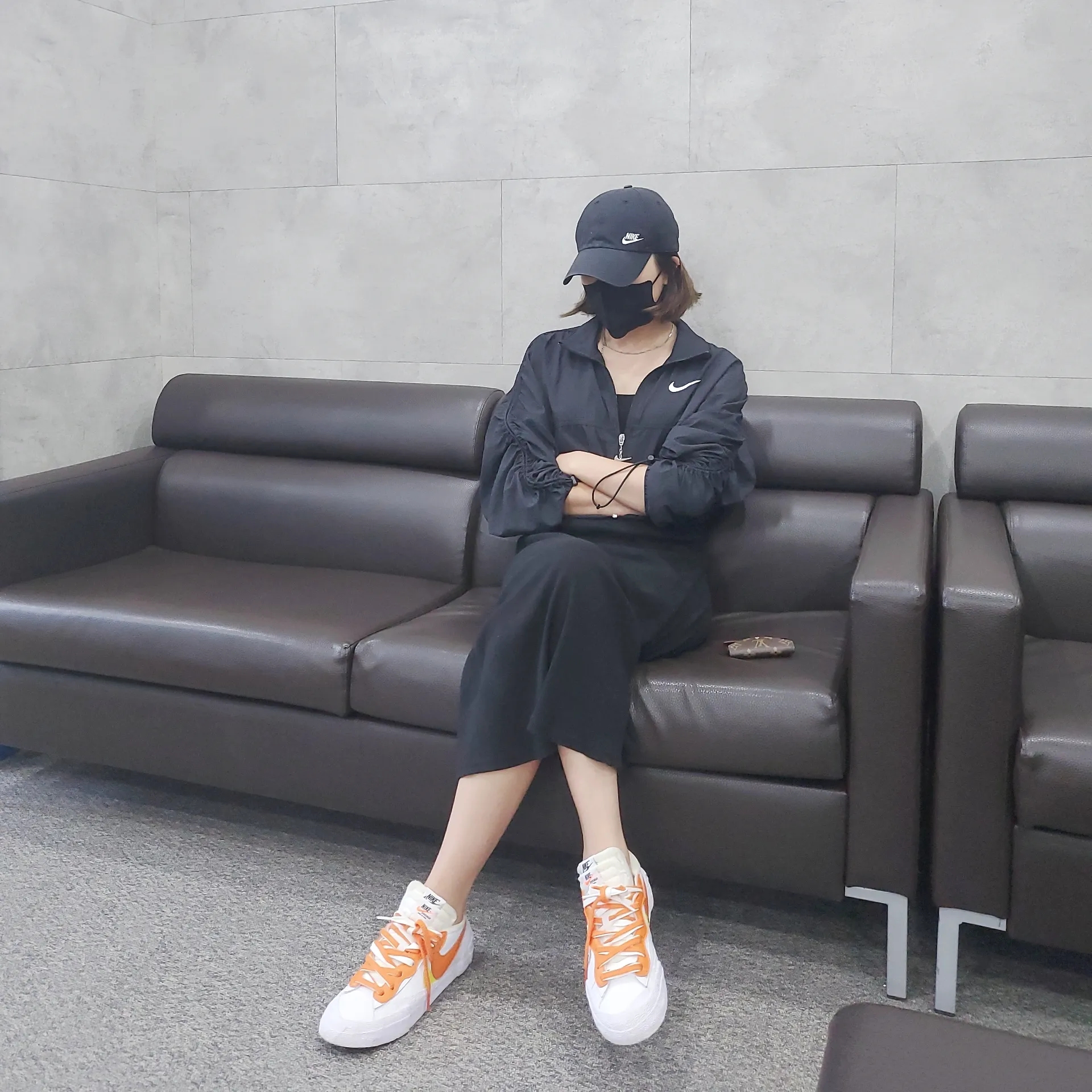Nike x Sacai Blazer Low Magma Orange 착용 스타일
