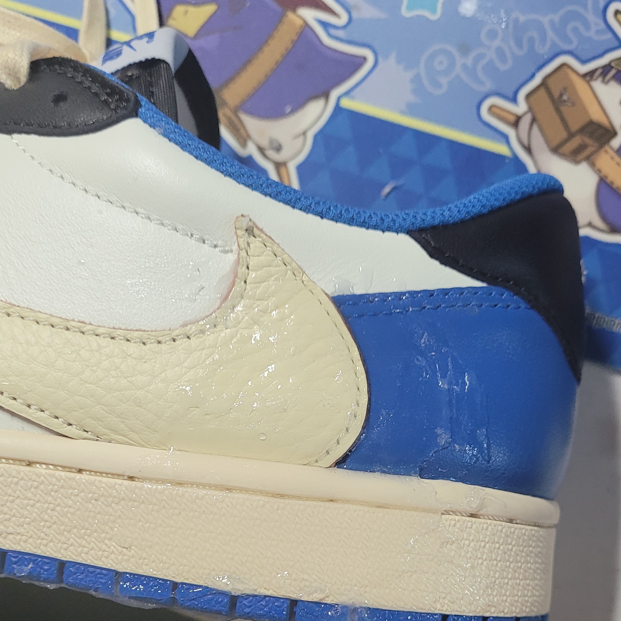Jordan 1 x Travis Scott x Fragment Retro Low OG SP Military Blue 착용 스타일