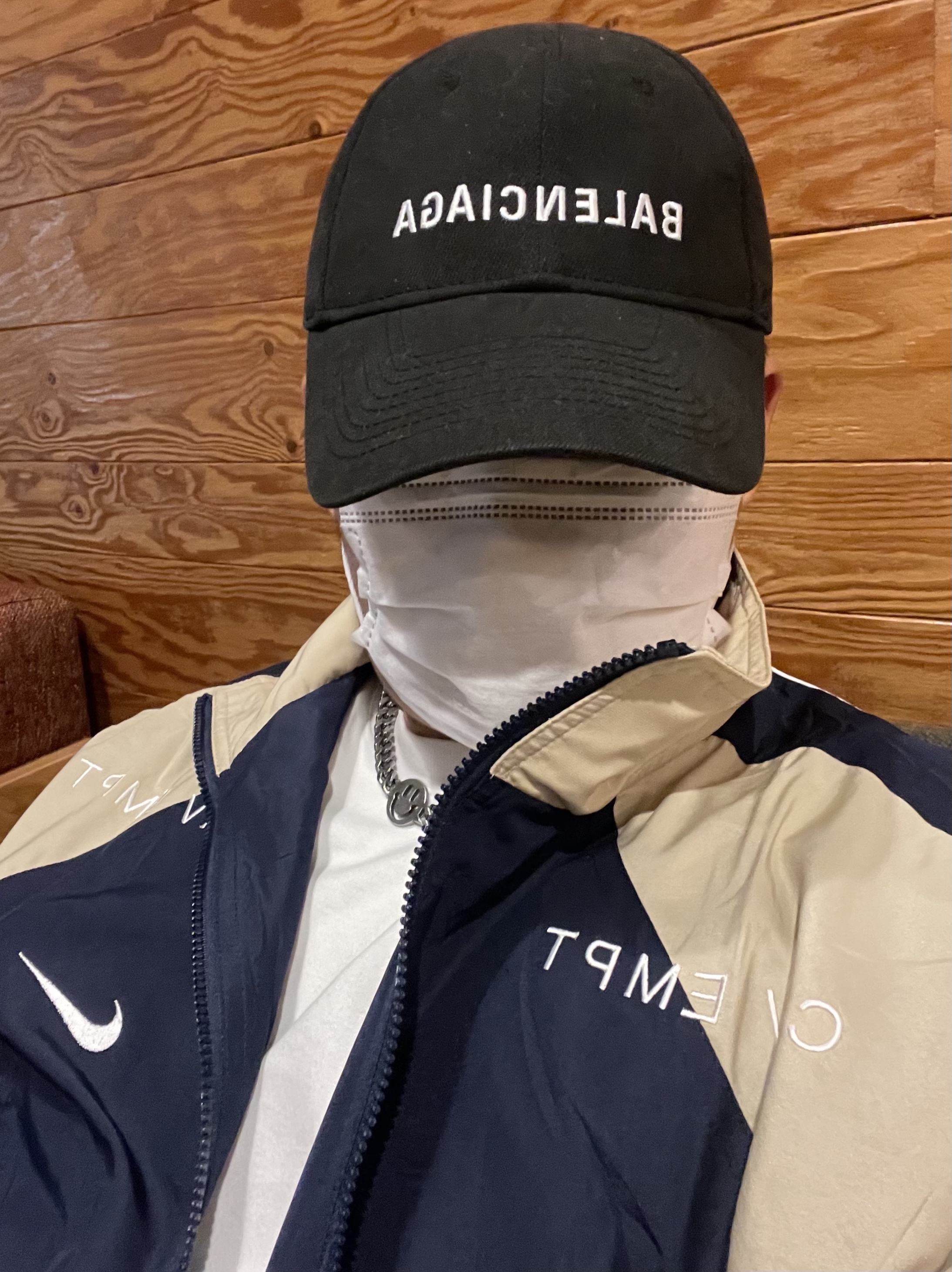 Nike x Cav Empt Track Jacket Navy 착용 스타일