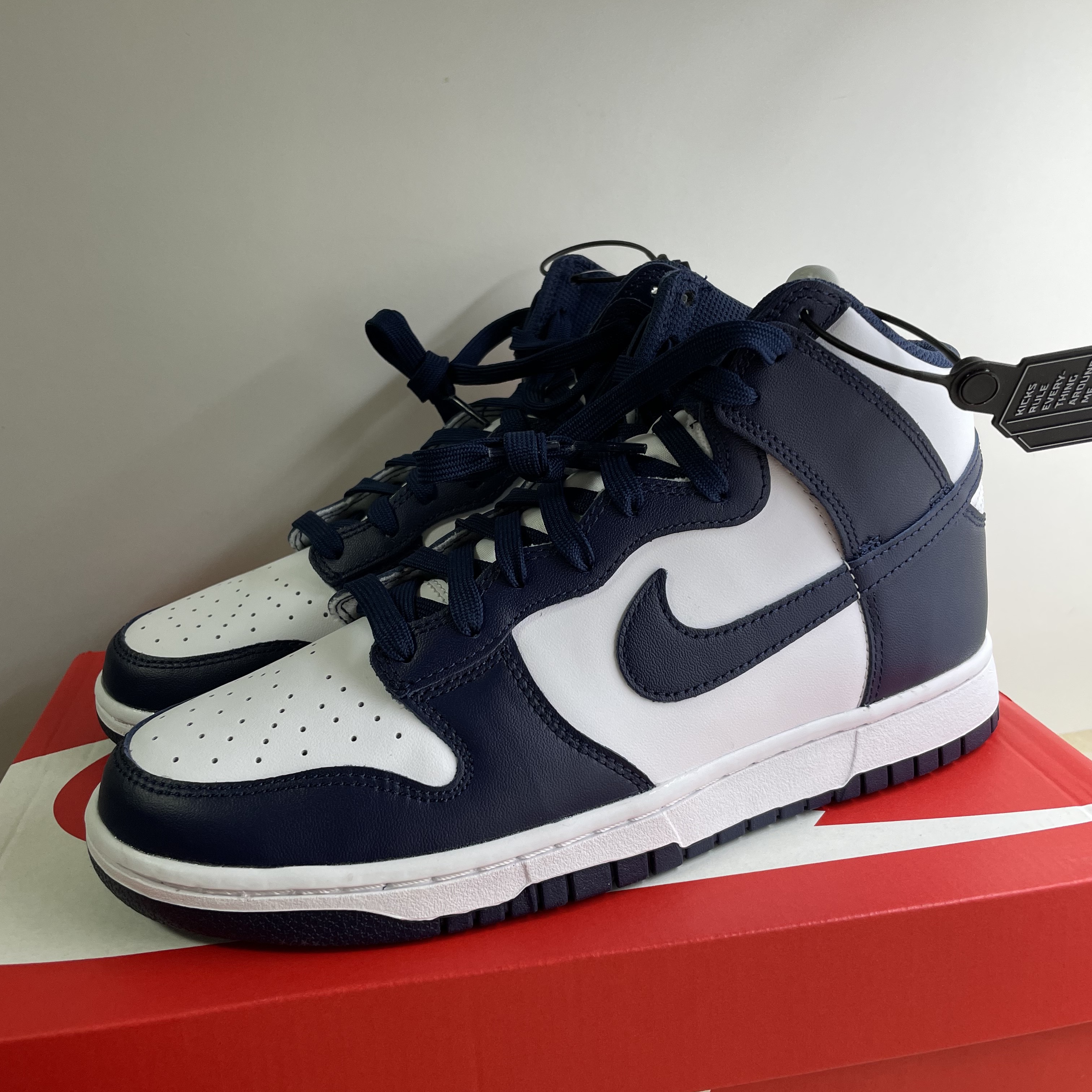 Nike Dunk High Retro Championship Navy 착용 스타일