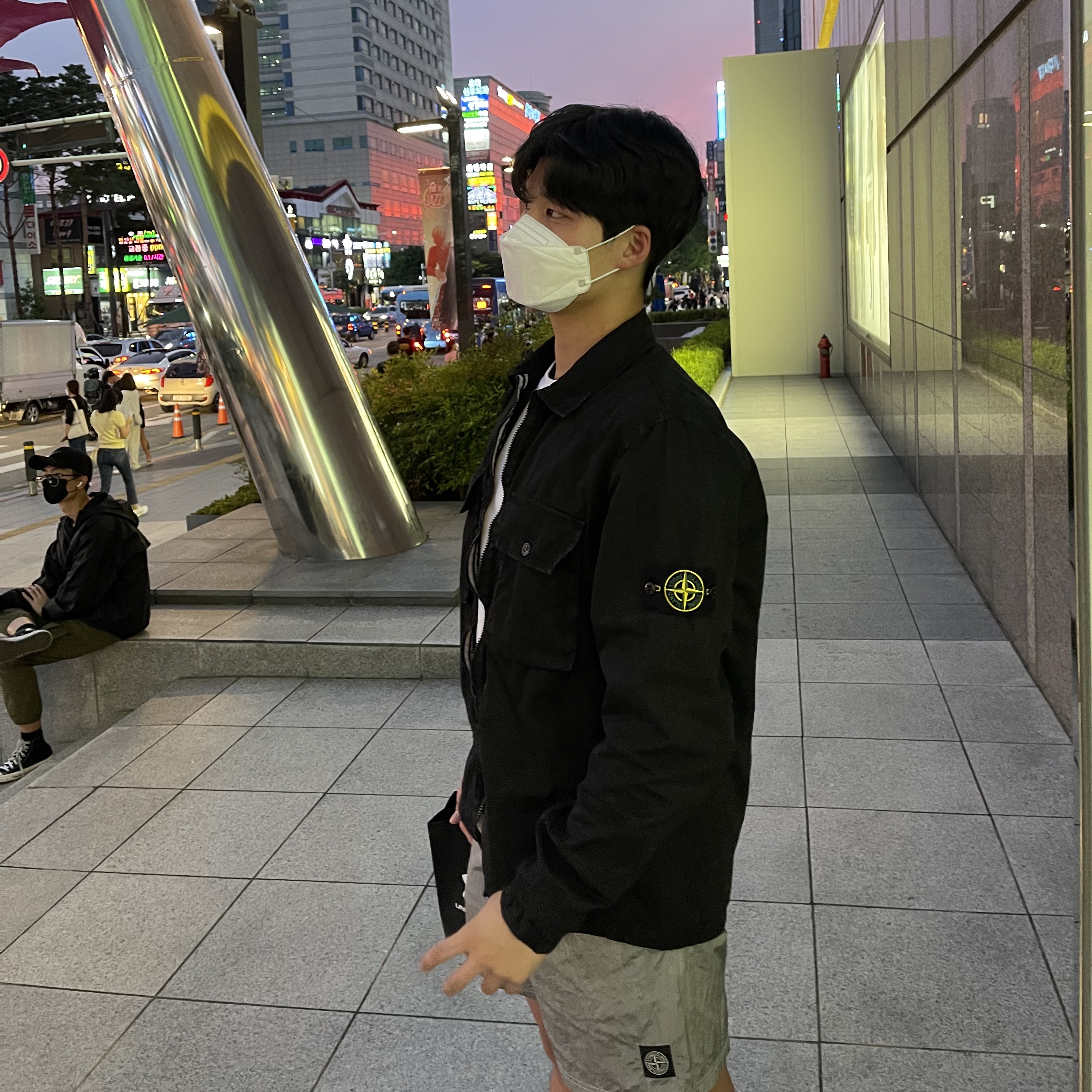 Stone Island 113WN T.CO+OLD Overshirt Black - 21FW, Stone Island B0943 Nylon Metal Swimming Trunk Sky Blue - 21SS 착용 스타일