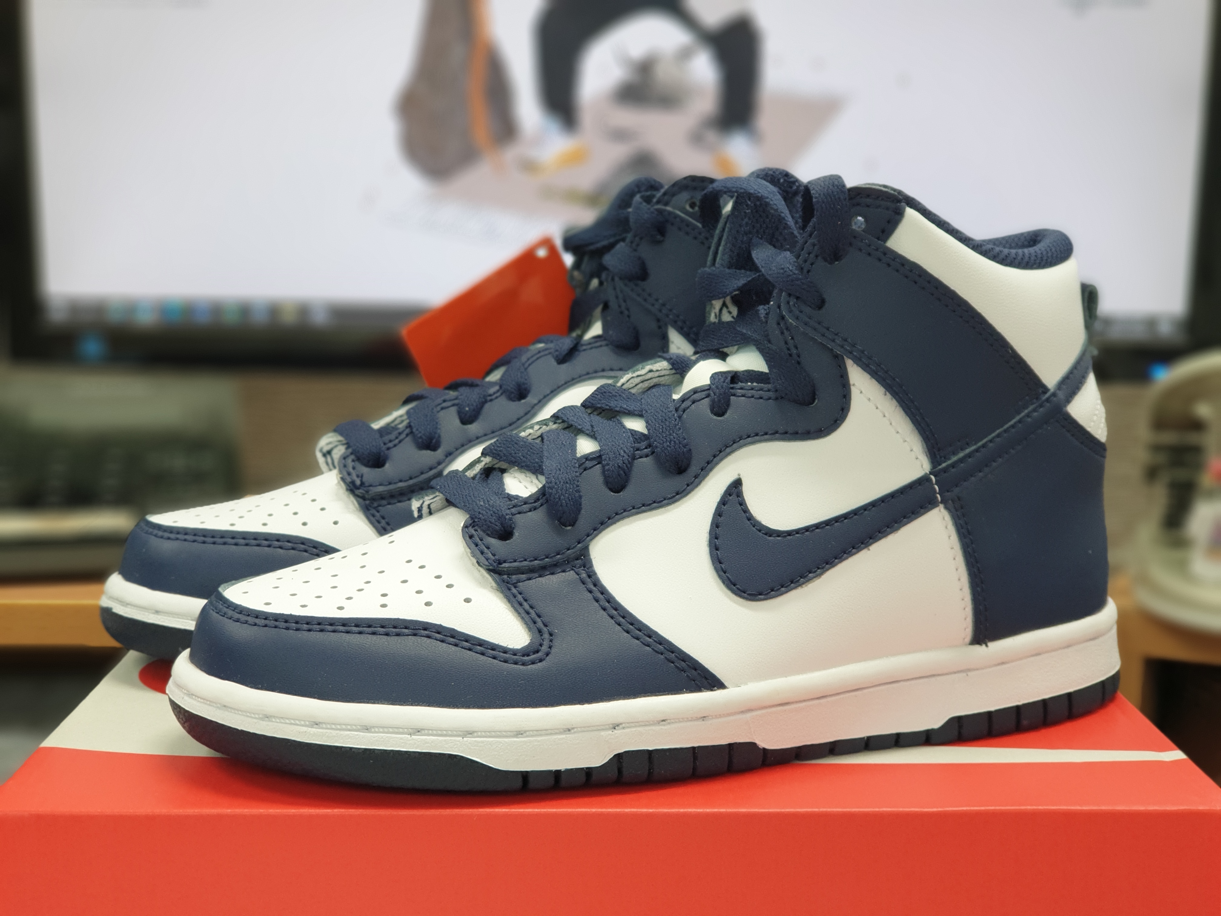 (GS) Nike Dunk High Championship Navy 착용 스타일