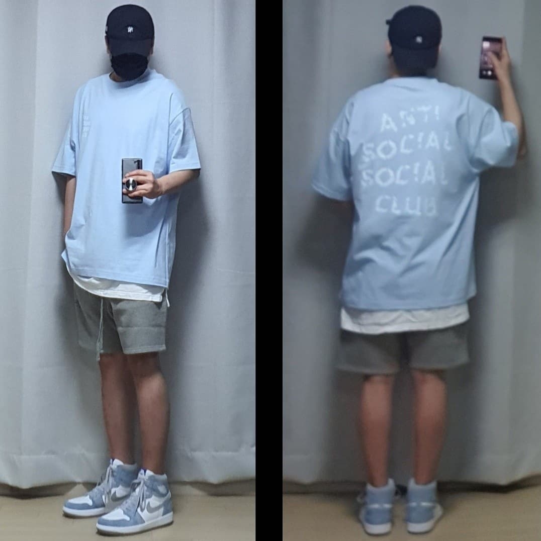 Essentials Fleece Shorts Heather Oatmeal - 20FW, Jordan 1 Retro High OG Hyper Royal 착용 스타일 - 1