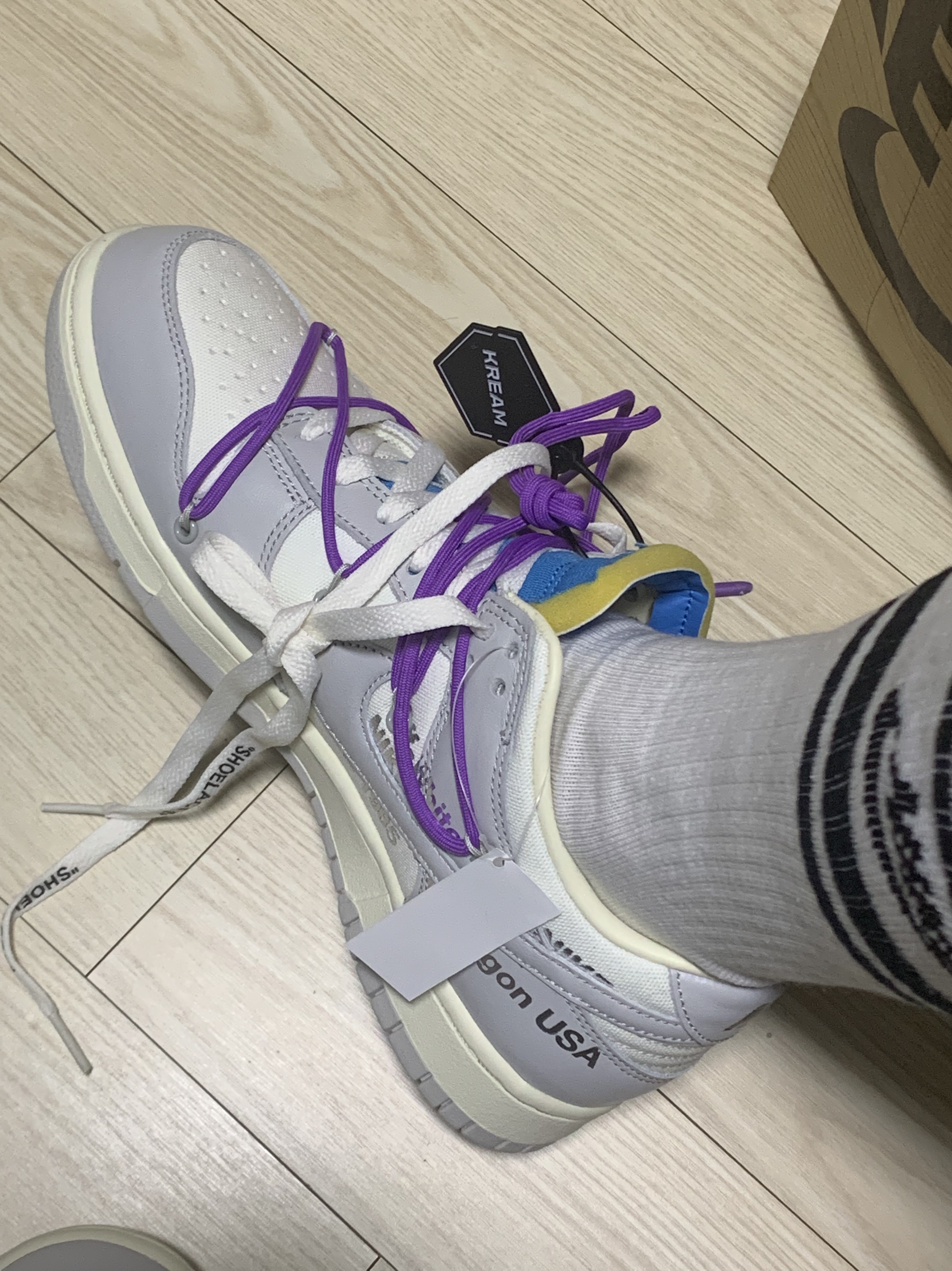 Nike x Off-White Dunk Low The 50 - Lot 47 착용 스타일