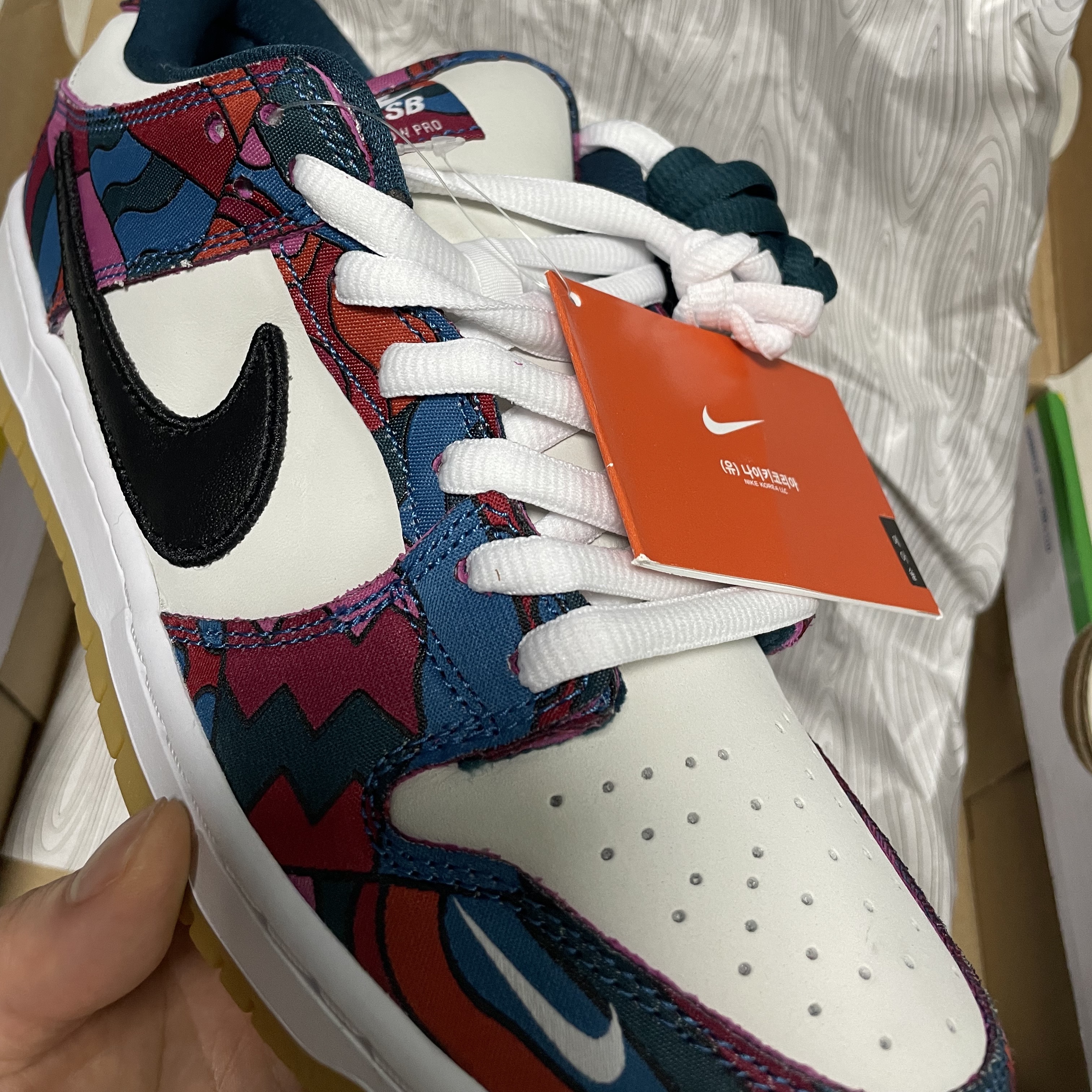 Nike x Parra SB Dunk Low Pro Abstract Art 착용 스타일 - 1