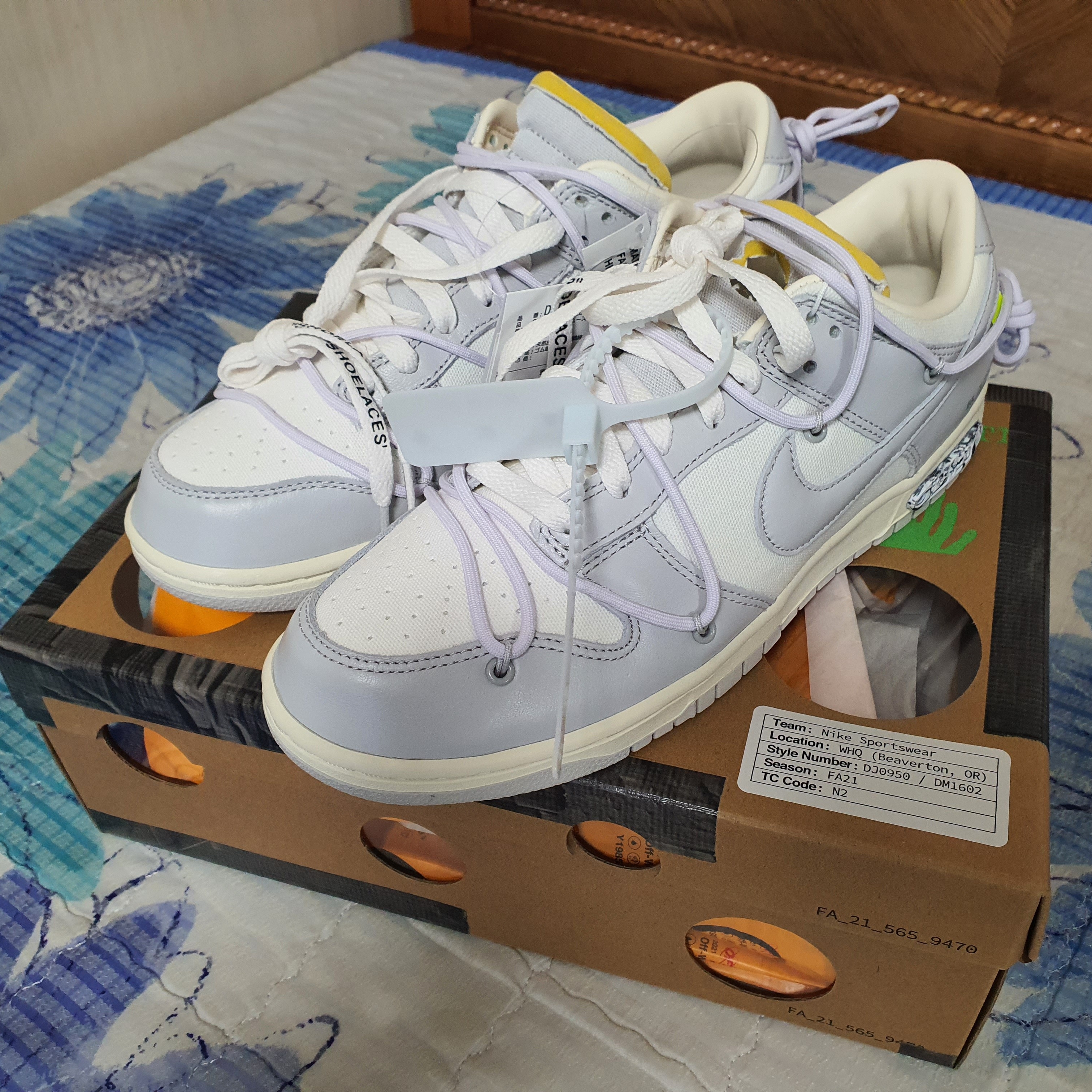Nike x Off-White Dunk Low The 50 - Lot 18, Nike x Off-White Dunk Low The 50 - Lot 49 착용 스타일 - 3