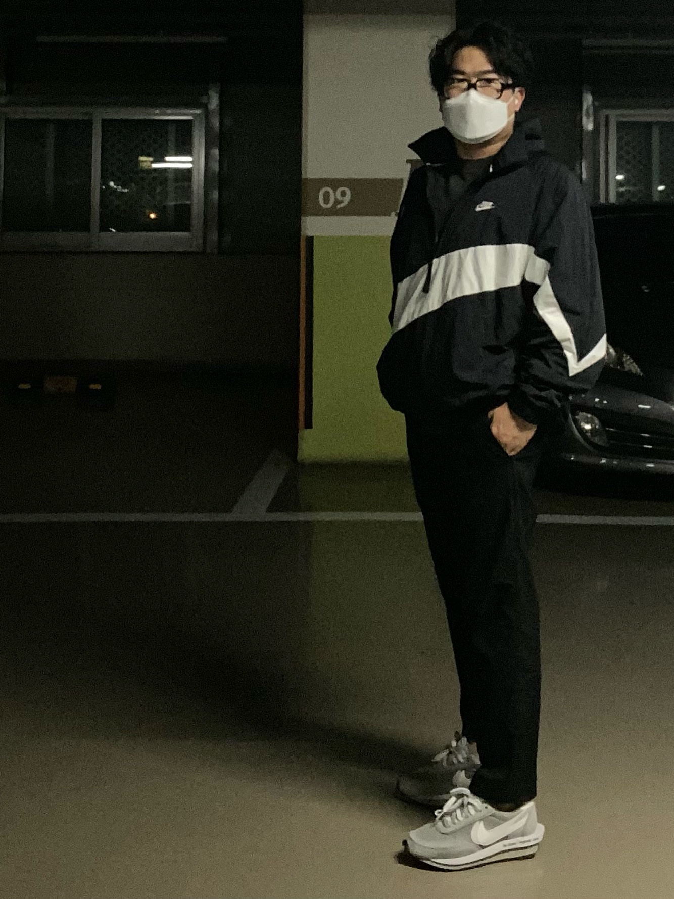 Nike x Sacai x Fragment LDWaffle Light Smoke Grey 착용 스타일
