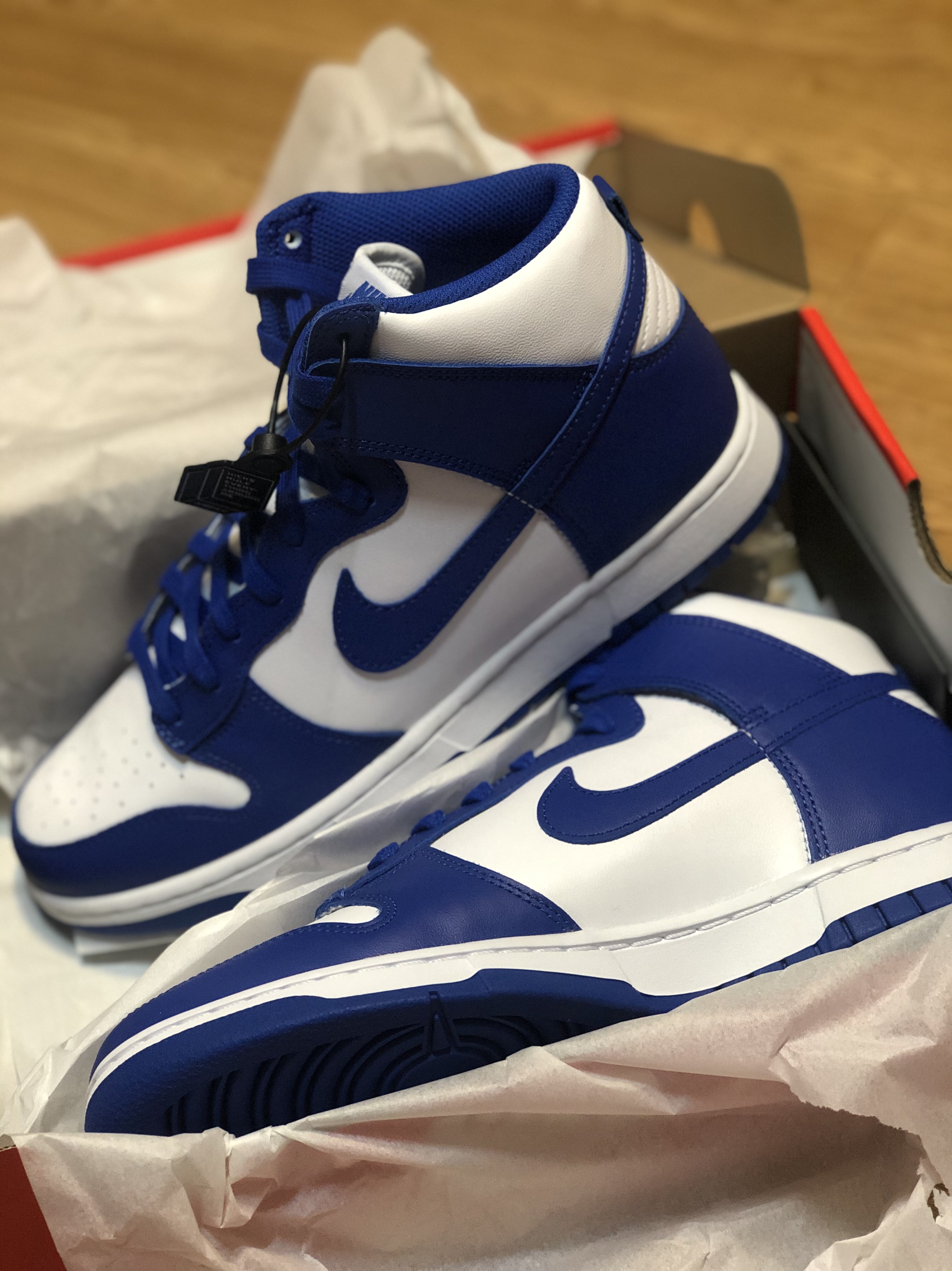 Nike Dunk High Retro Game Royal 착용 스타일 - 1