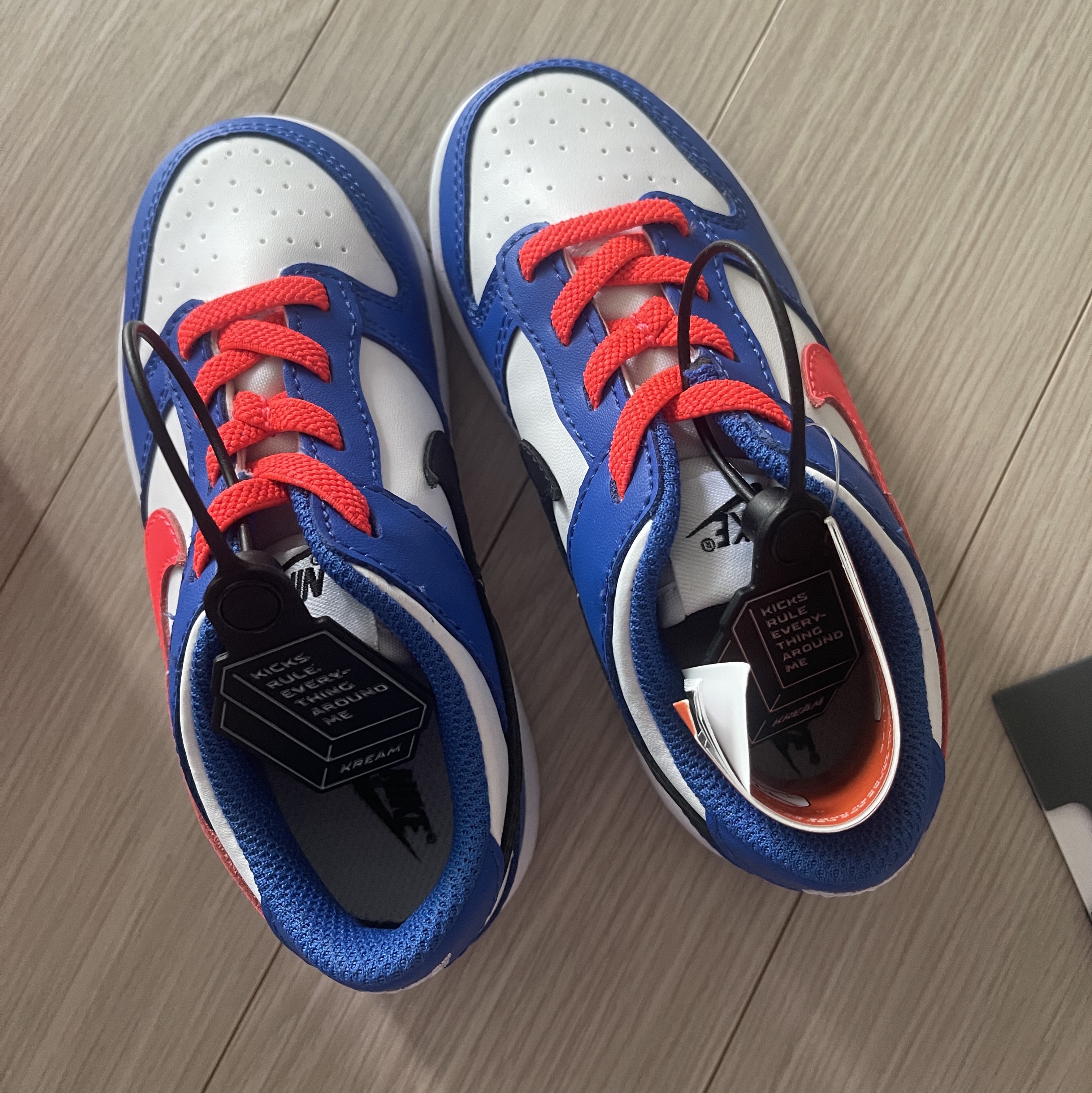 (TD) Nike Dunk Low Bright Crimson Game Royal 착용 스타일 - 4