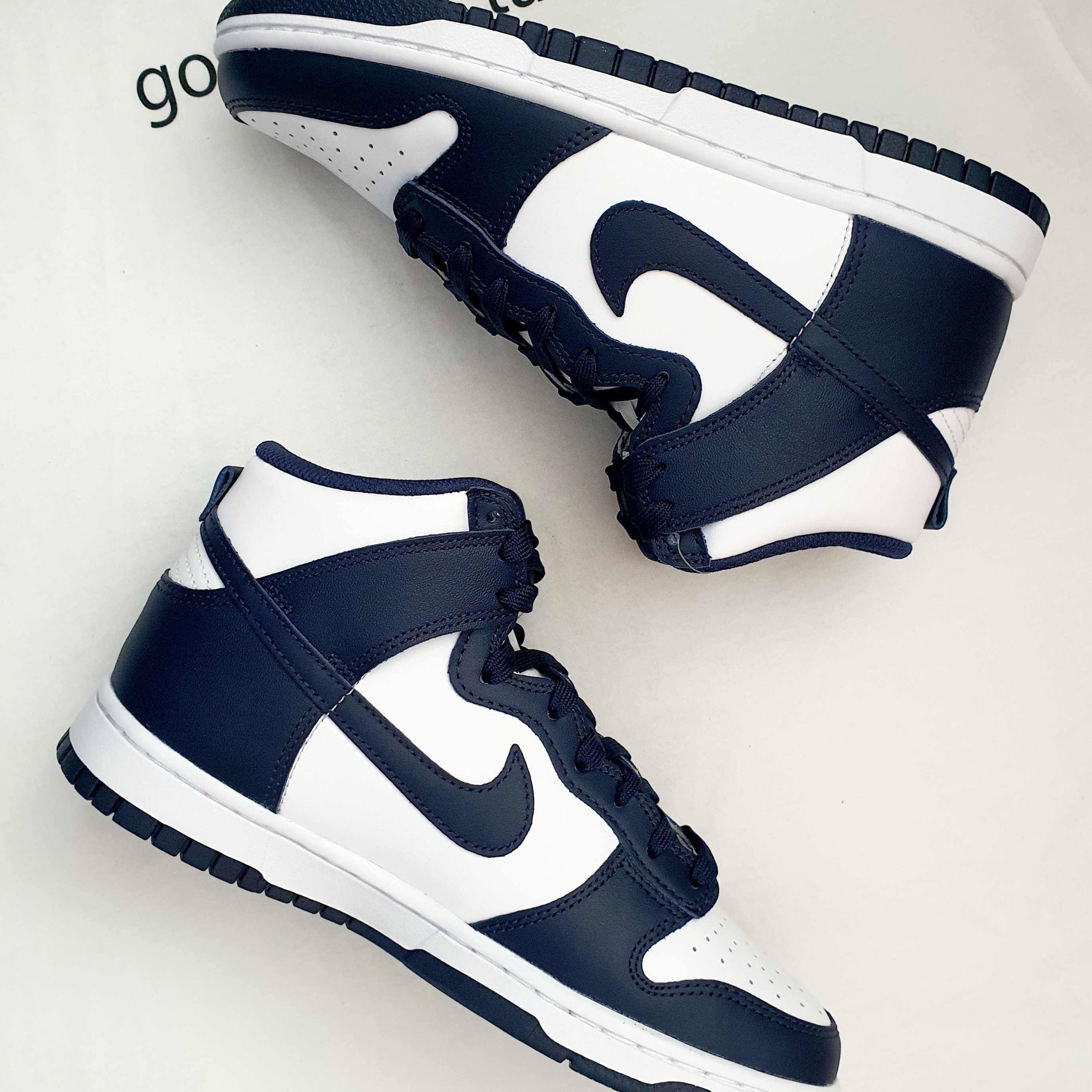 Nike Dunk High Retro Championship Navy, (GS) Nike Dunk High Championship Navy 착용 스타일 - 2