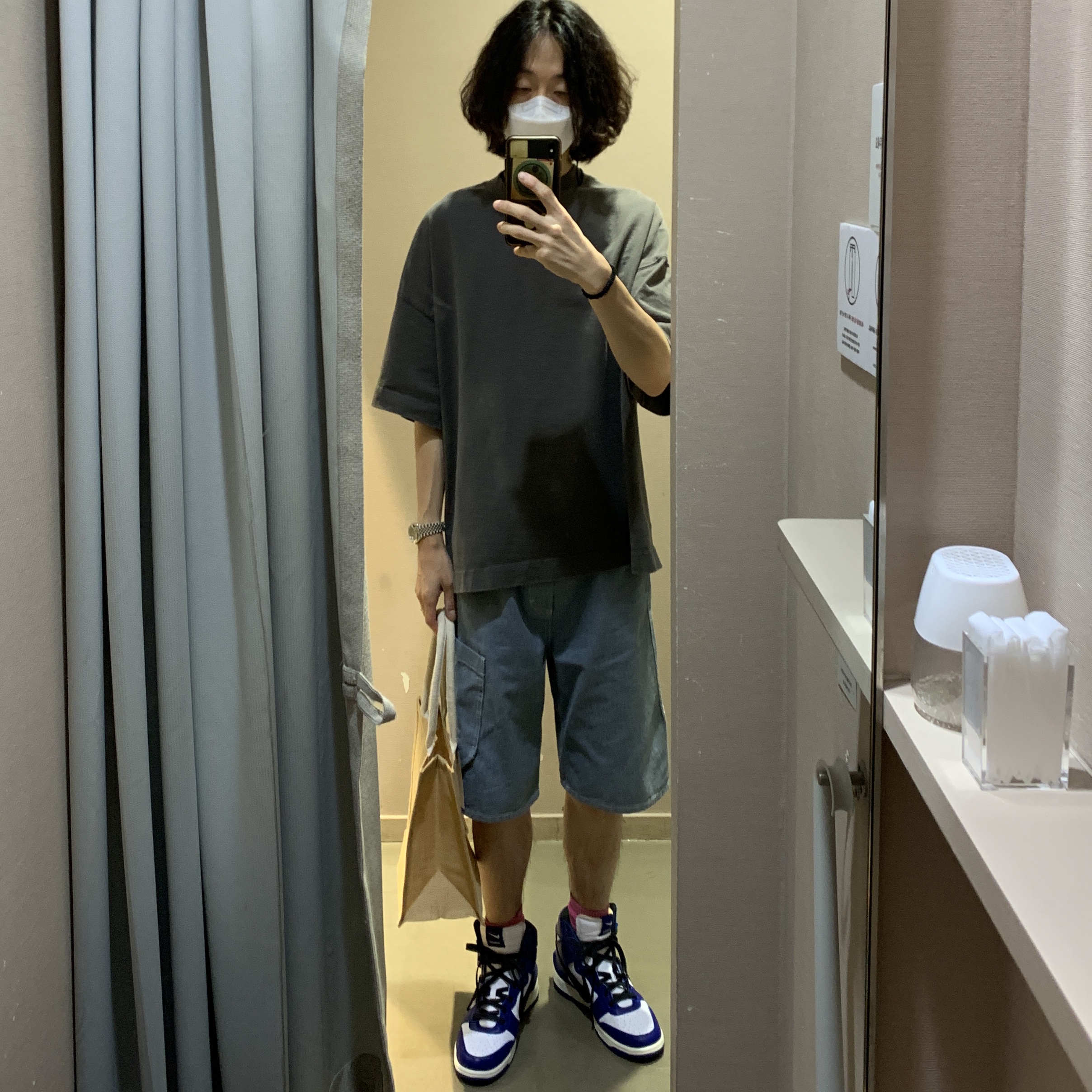 Nike x Ambush Dunk High Deep Royal Blue 착용 스타일
