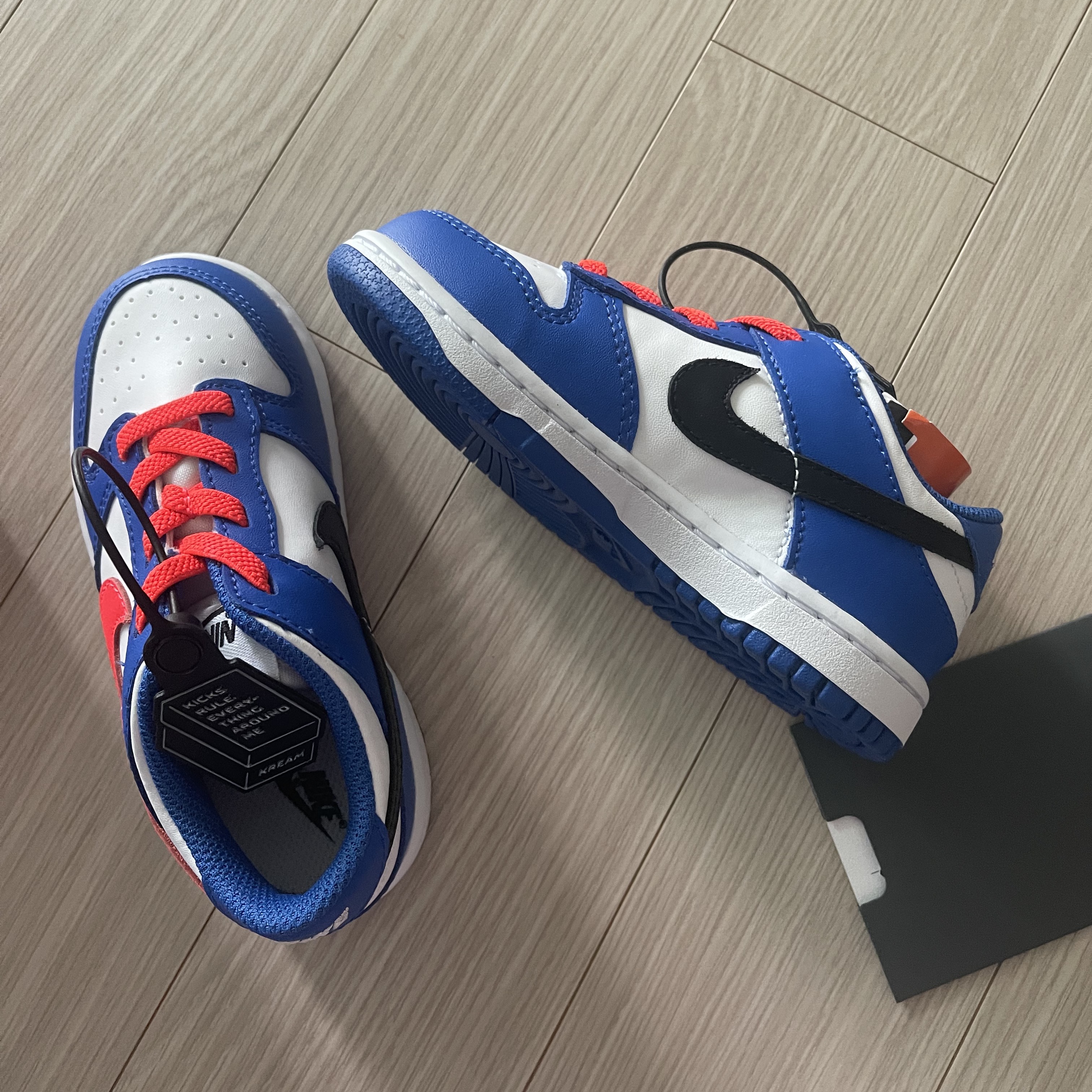 (TD) Nike Dunk Low Bright Crimson Game Royal 착용 스타일 - 3