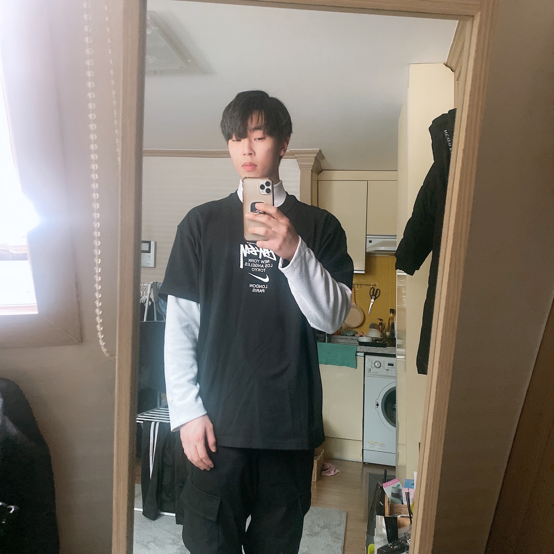 Nike x Stussy WT T-Shirt Black - Asia 착용 스타일