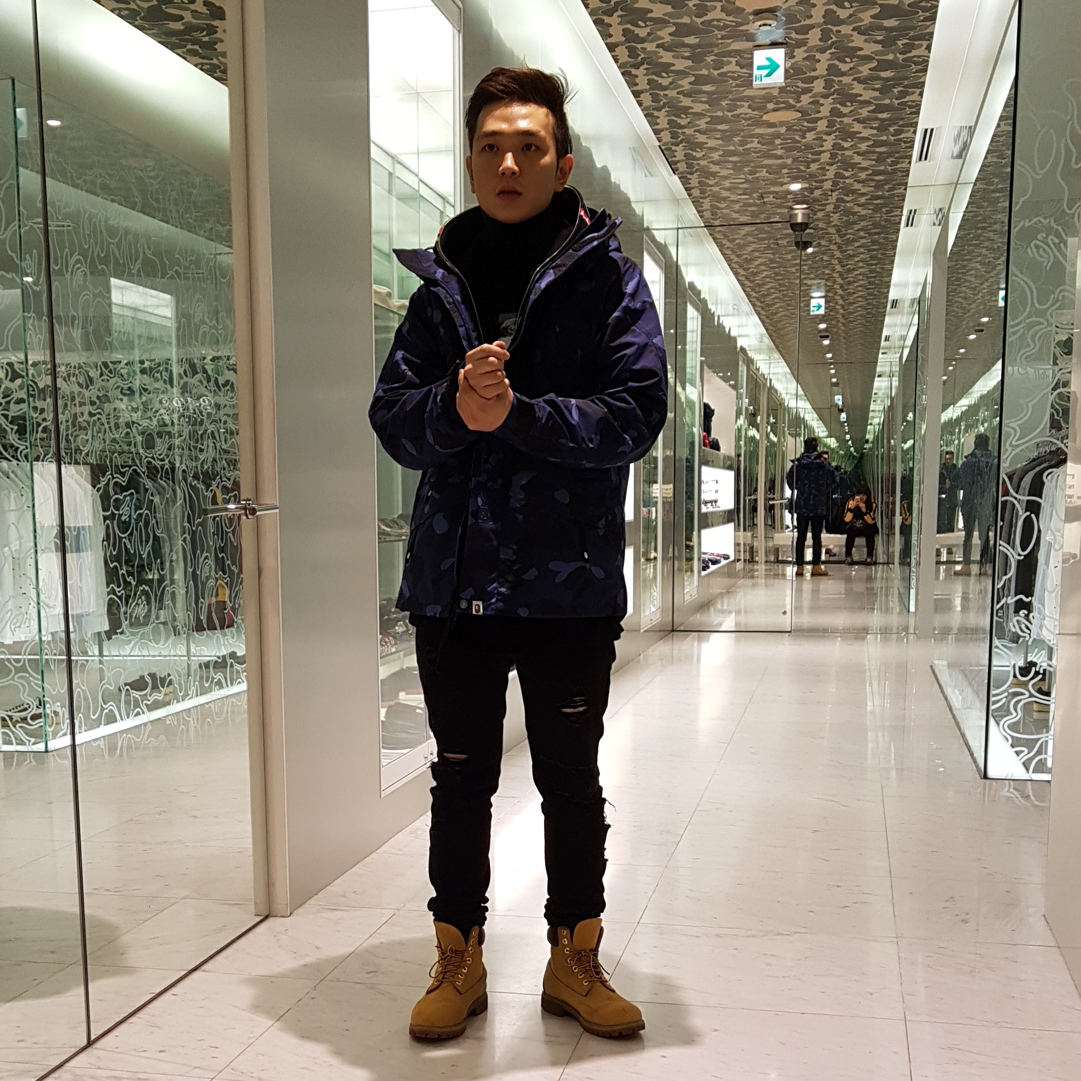 Timberland x BAPE x Undefeated 6 Inch Boots - Wide 착용 스타일