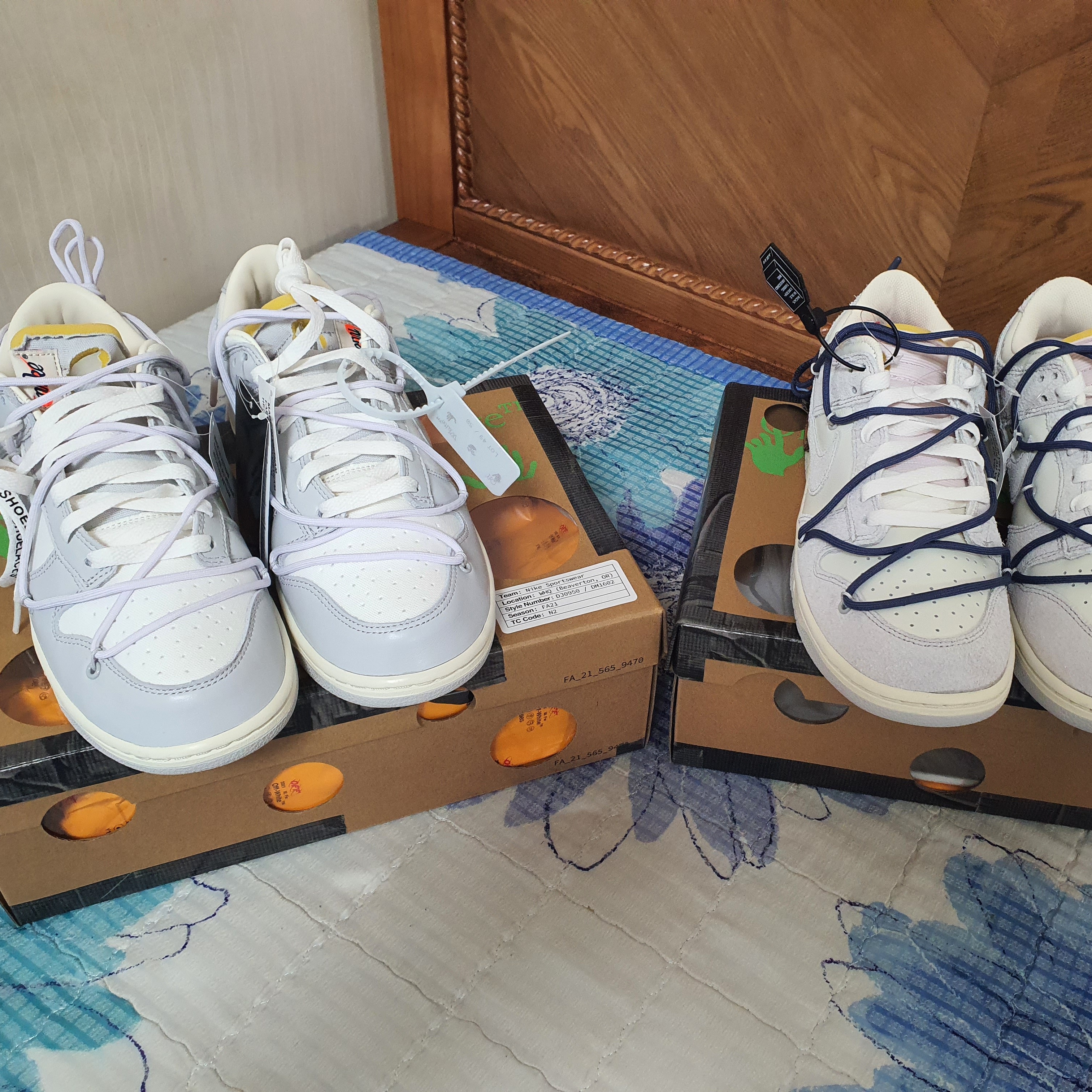 Nike x Off-White Dunk Low The 50 - Lot 18, Nike x Off-White Dunk Low The 50 - Lot 49 착용 스타일 - 1