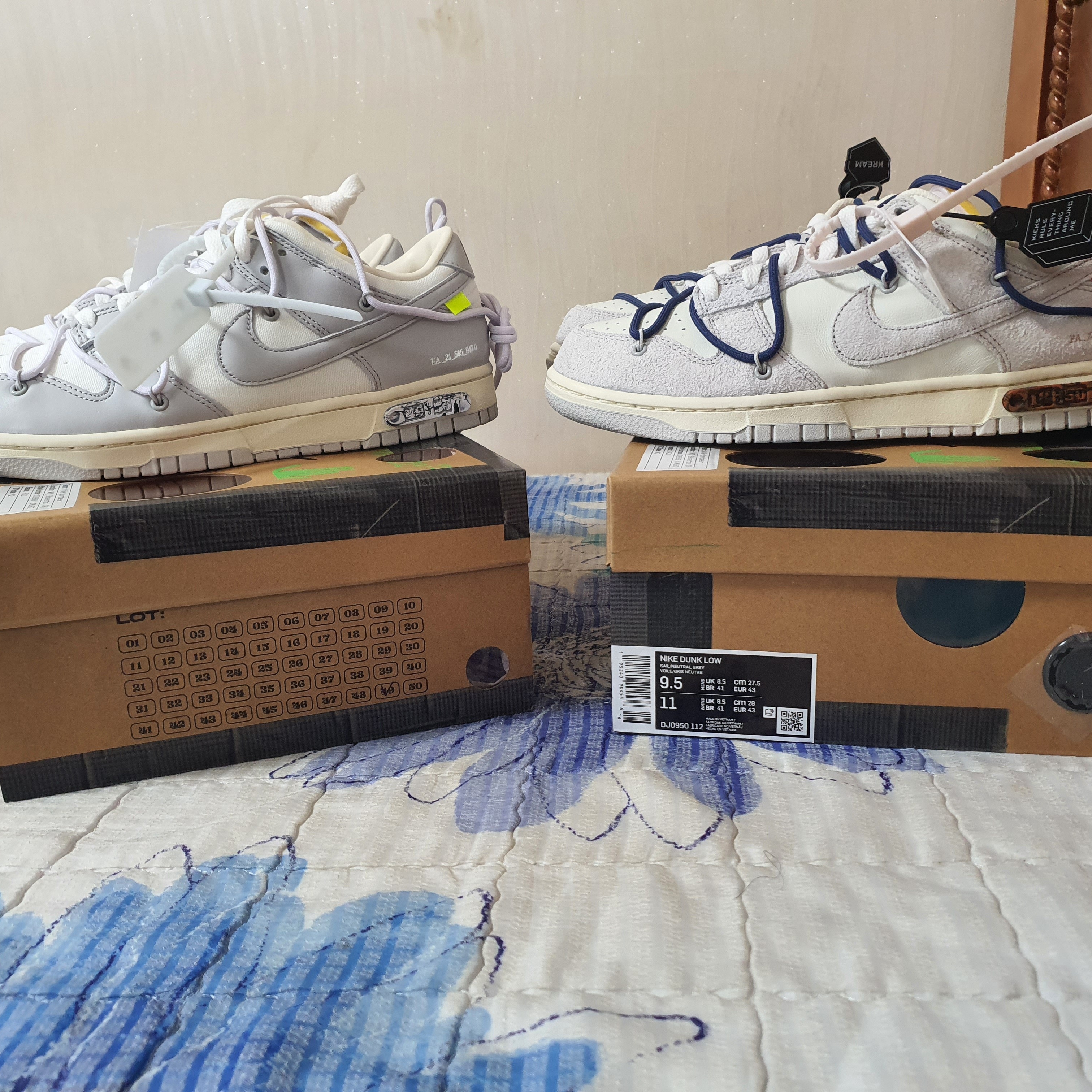 Nike x Off-White Dunk Low The 50 - Lot 18, Nike x Off-White Dunk Low The 50 - Lot 49 착용 스타일 - 2