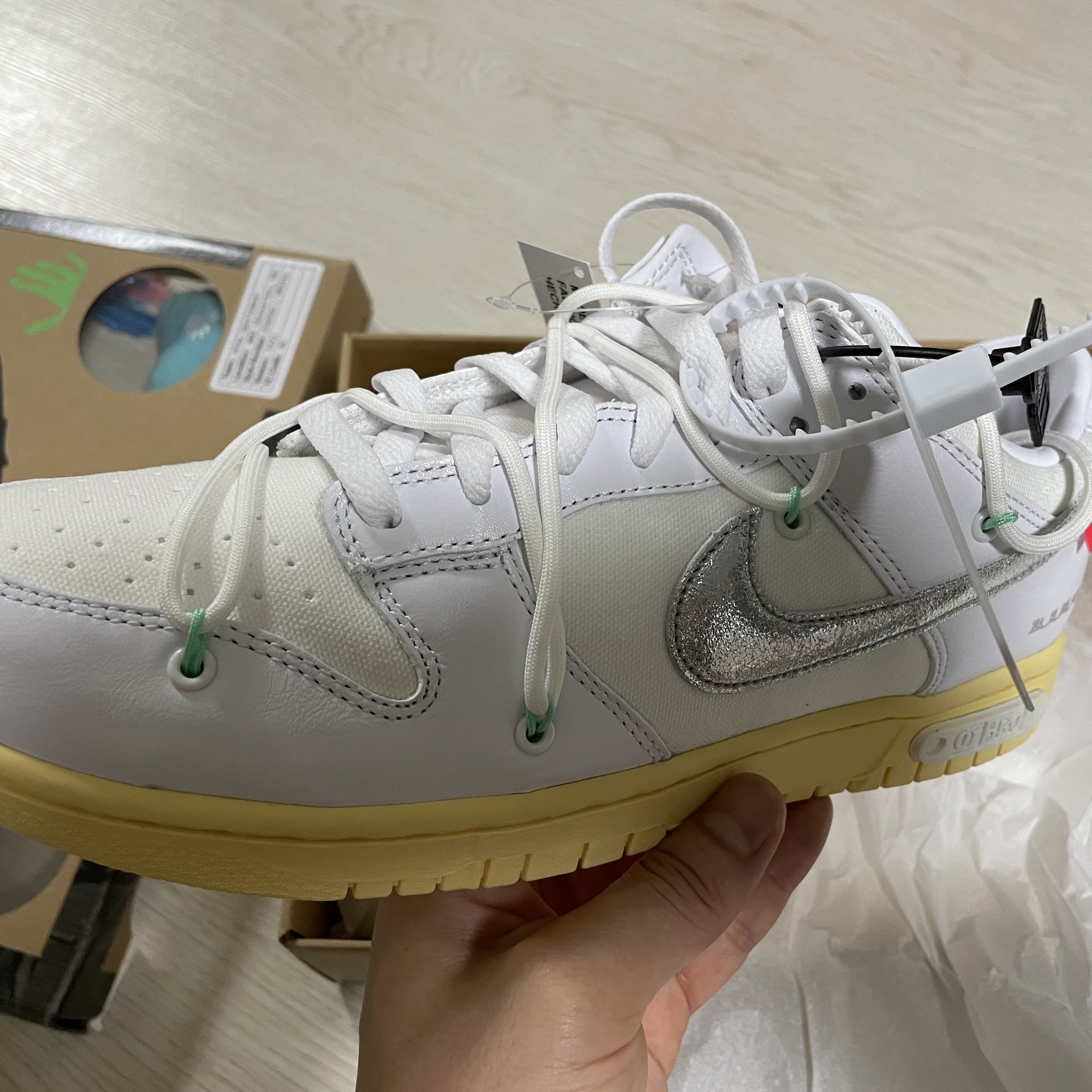 Nike x Off-White Dunk Low The 50 - Lot 1 착용 스타일 - 1