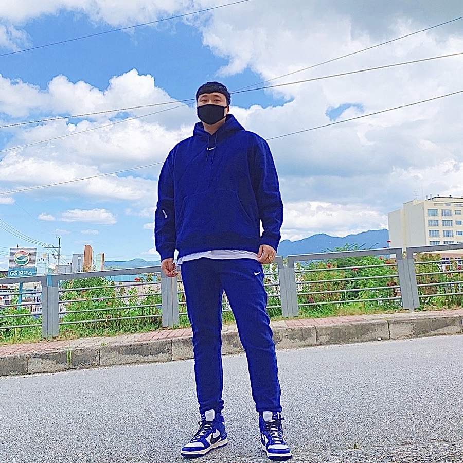 Nike x Drake Nocta Cardinal Stock Essential Hoodie Navy - US/EU, Nike x Drake Nocta Cardinal Stock Essential Fleece Pants Navy - Asia 착용 스타일
