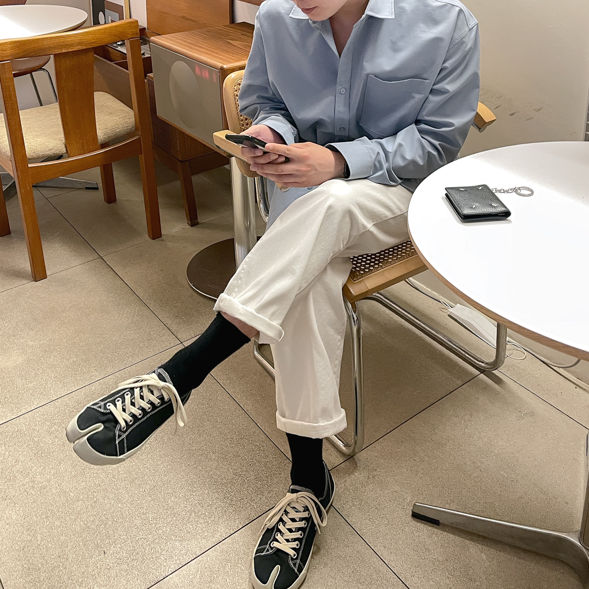 Maison Margiela Tabi Low Black 착용 스타일