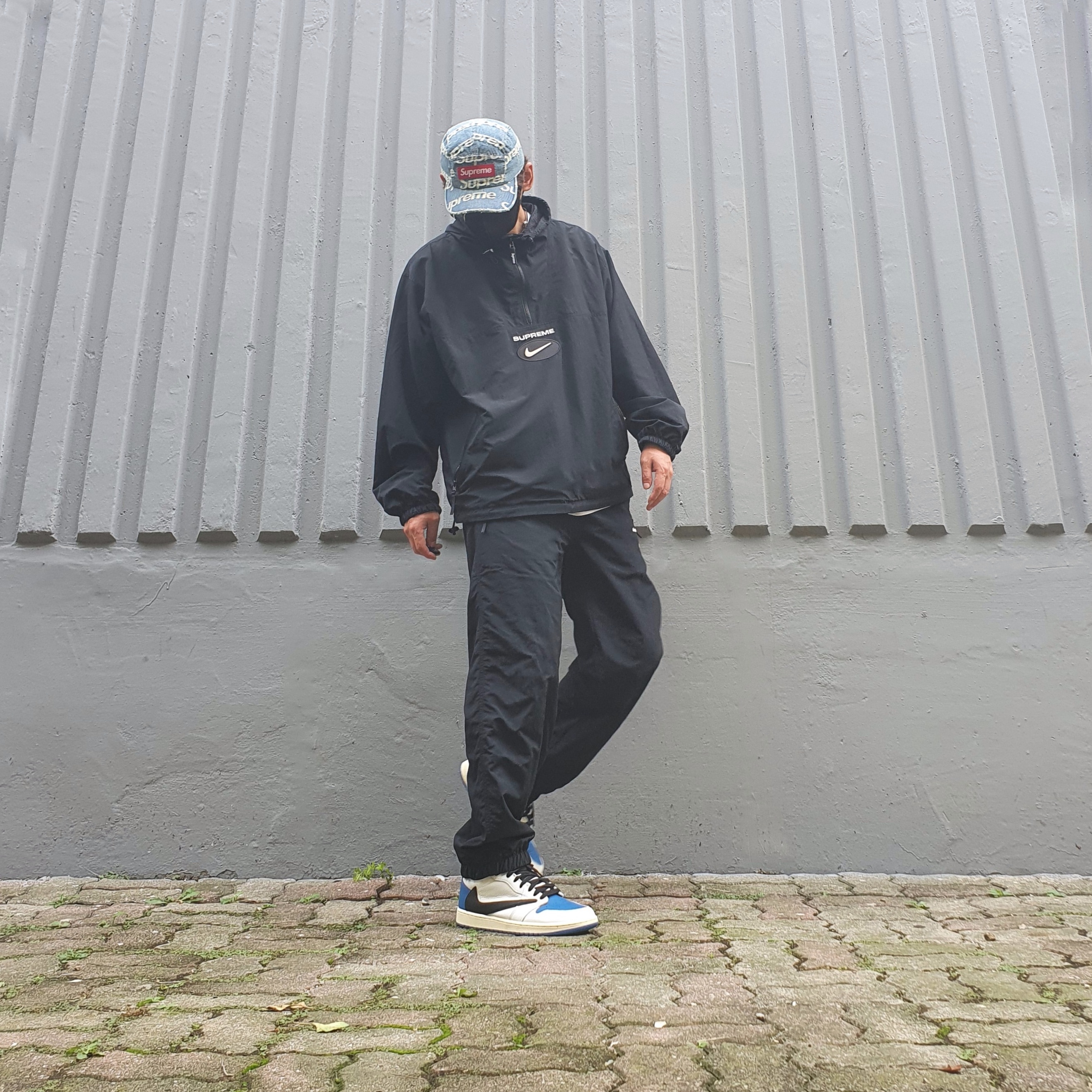 Supreme x Nike Jewel Reversible Ripstop Anorak Black - 20FW, Supreme x Nike Jewel Reversible Ripstop Pants Black - 20FW 착용 스타일