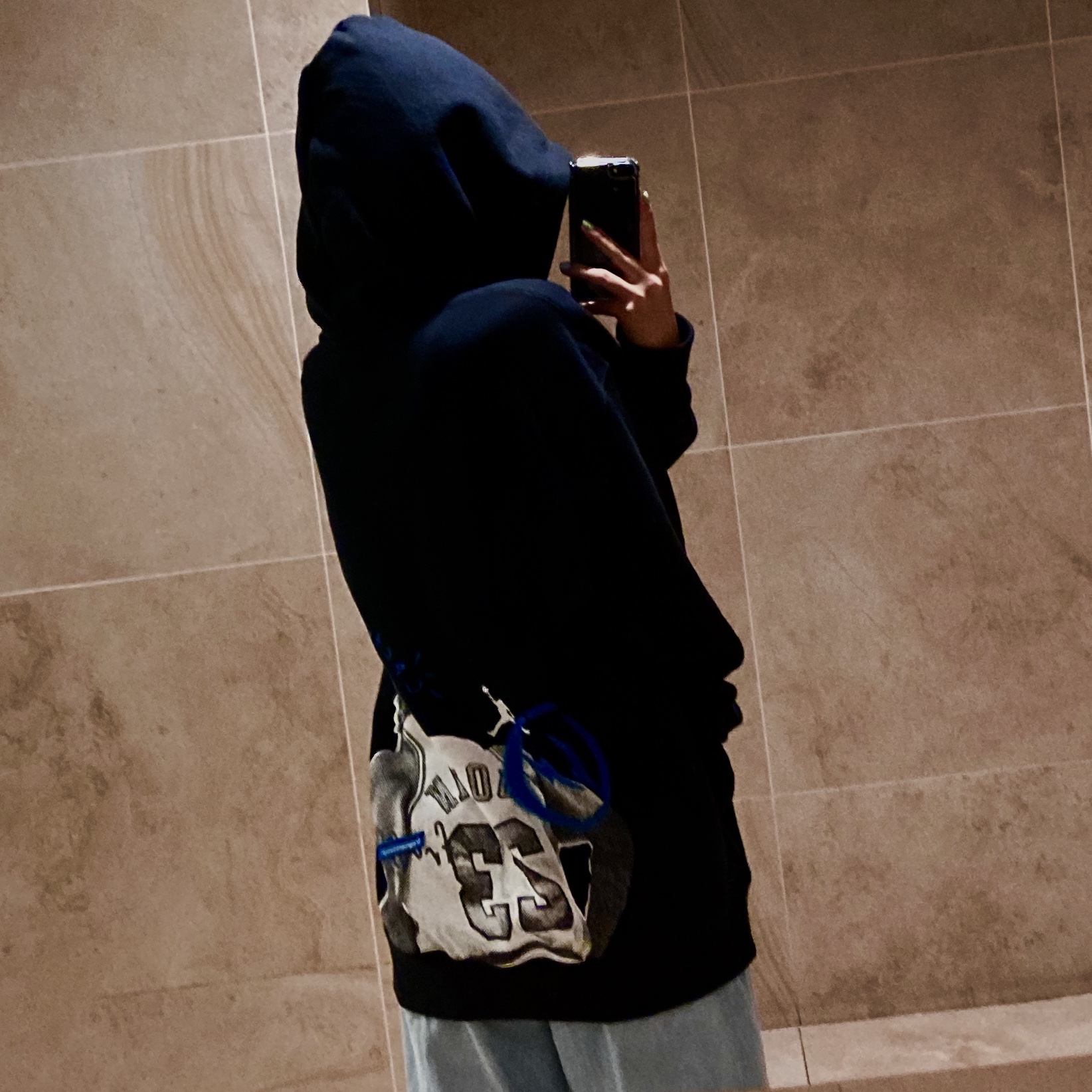 Jordan x Travis Scott x Fragment Hoodie Black (DJ0615-010) 착용 스타일 - 2