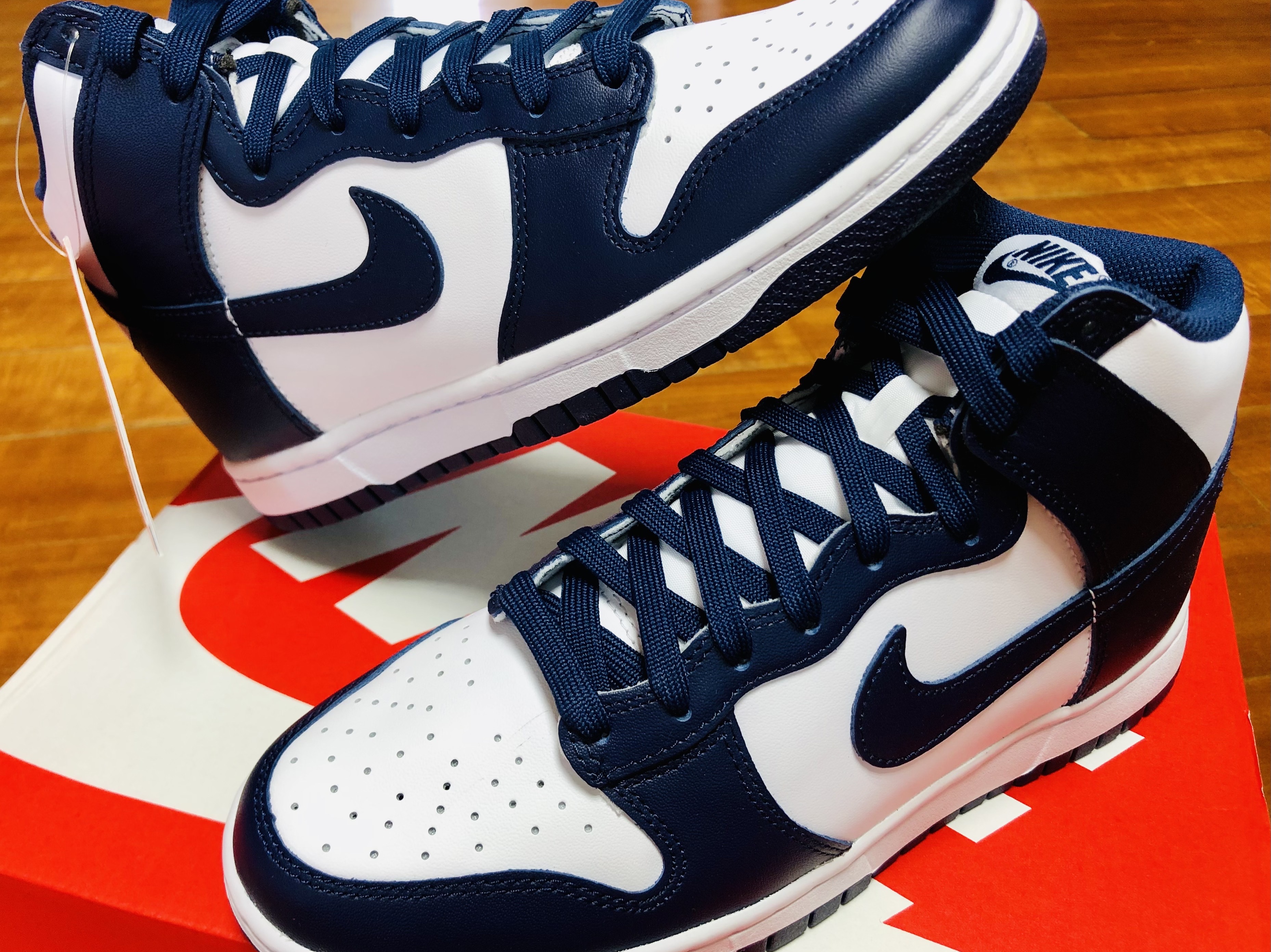 Nike Dunk High Retro Championship Navy 착용 스타일
