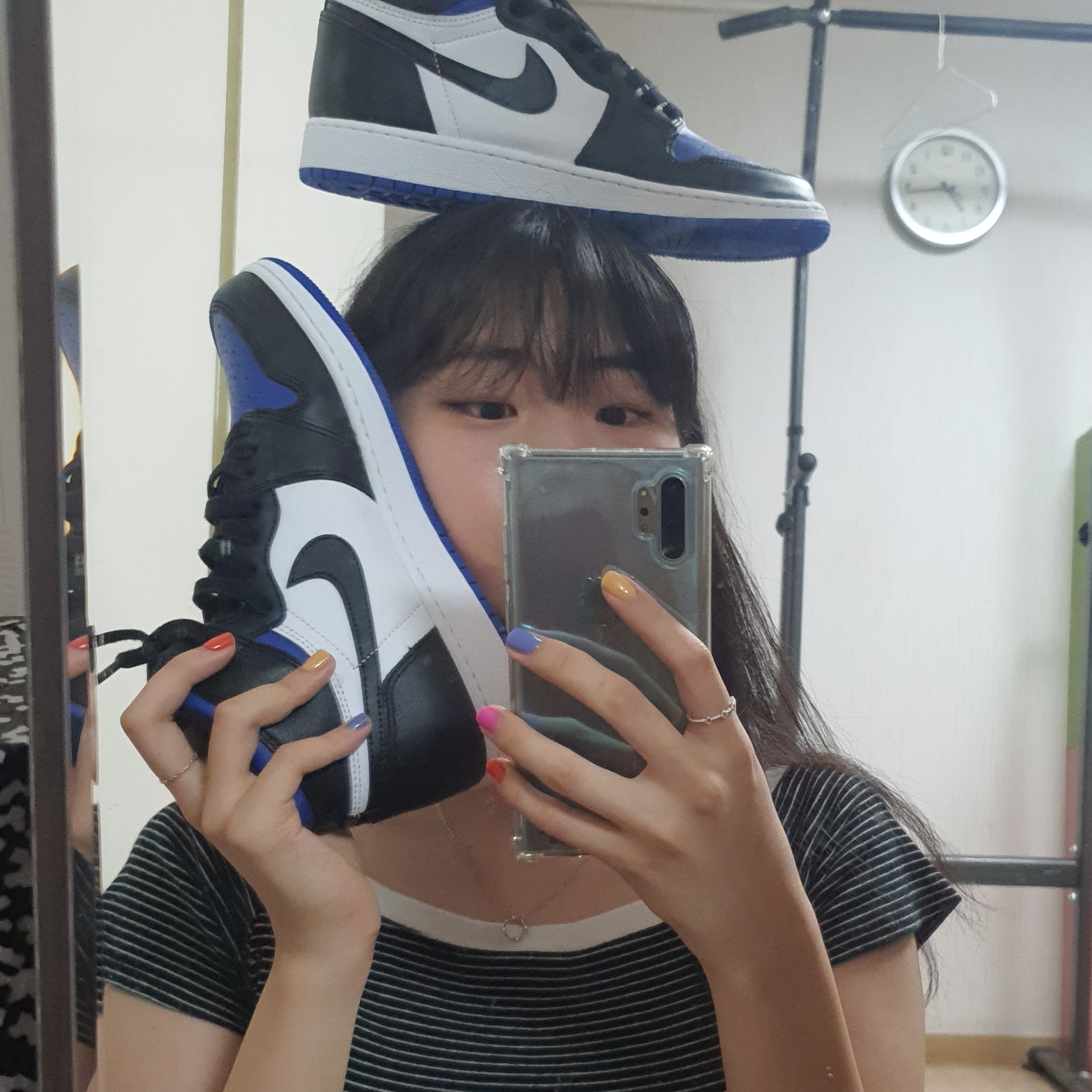 (GS) Jordan 1 Retro High OG Royal Toe 착용 스타일 - 2