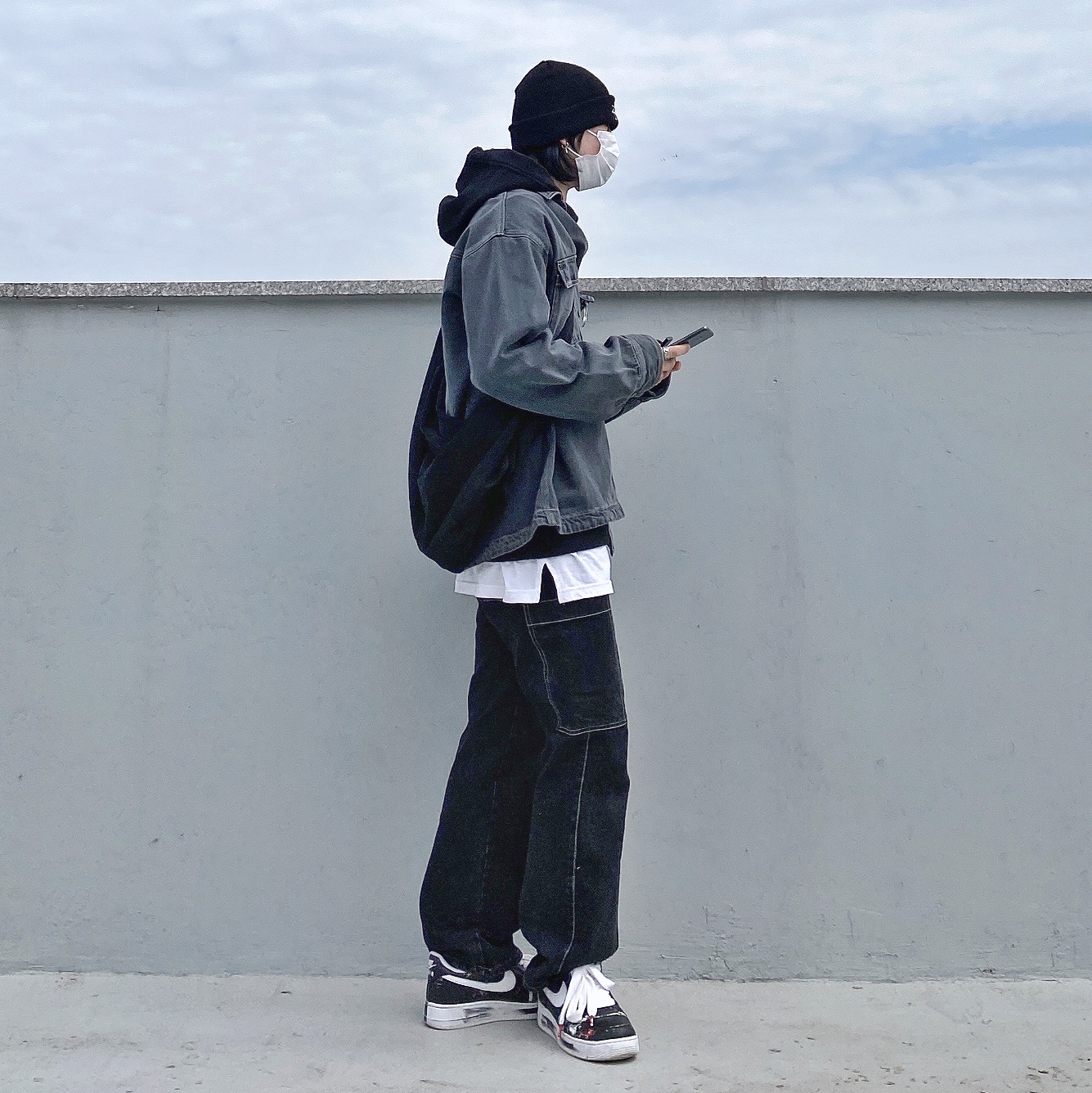 Nike x Peaceminusone Air Force 1 Low Para-Noise 착용 스타일 - 2