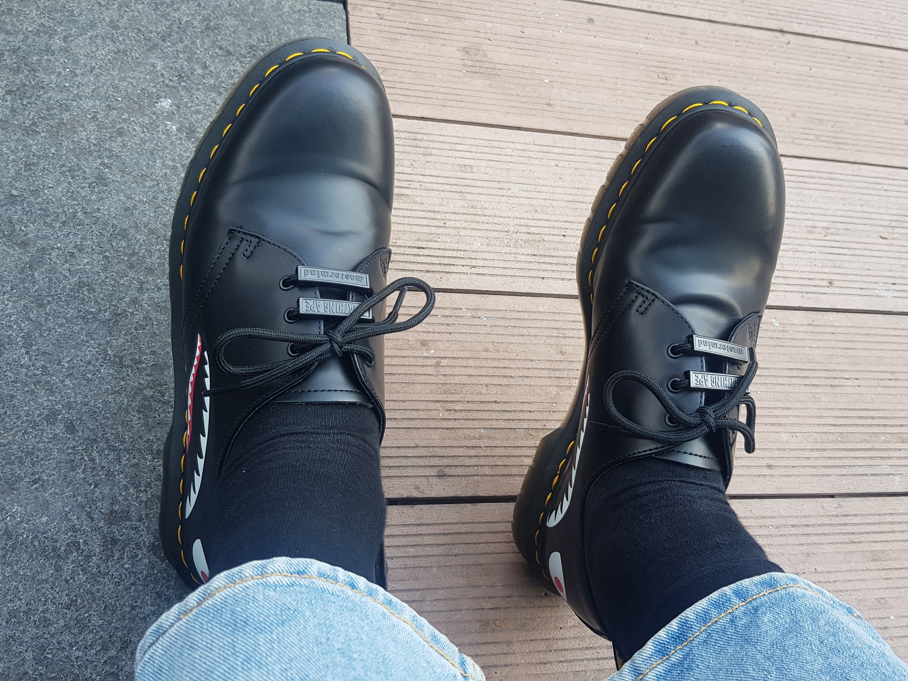 Dr. Martens x Mastermind x BAPE 1461 착용 스타일 - 1