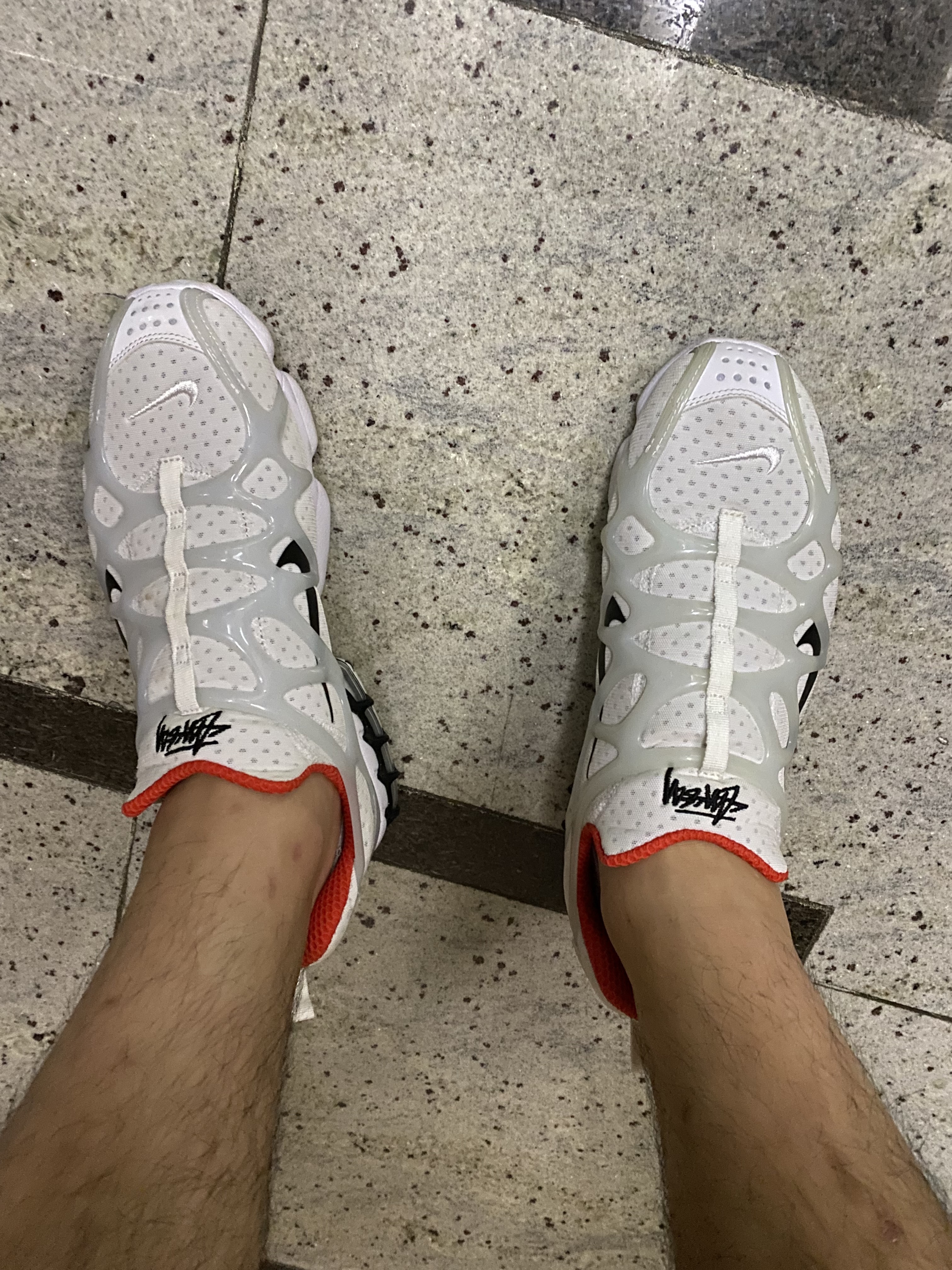 Nike x Stussy Air Zoom Spiridon Kukini White 착용 스타일
