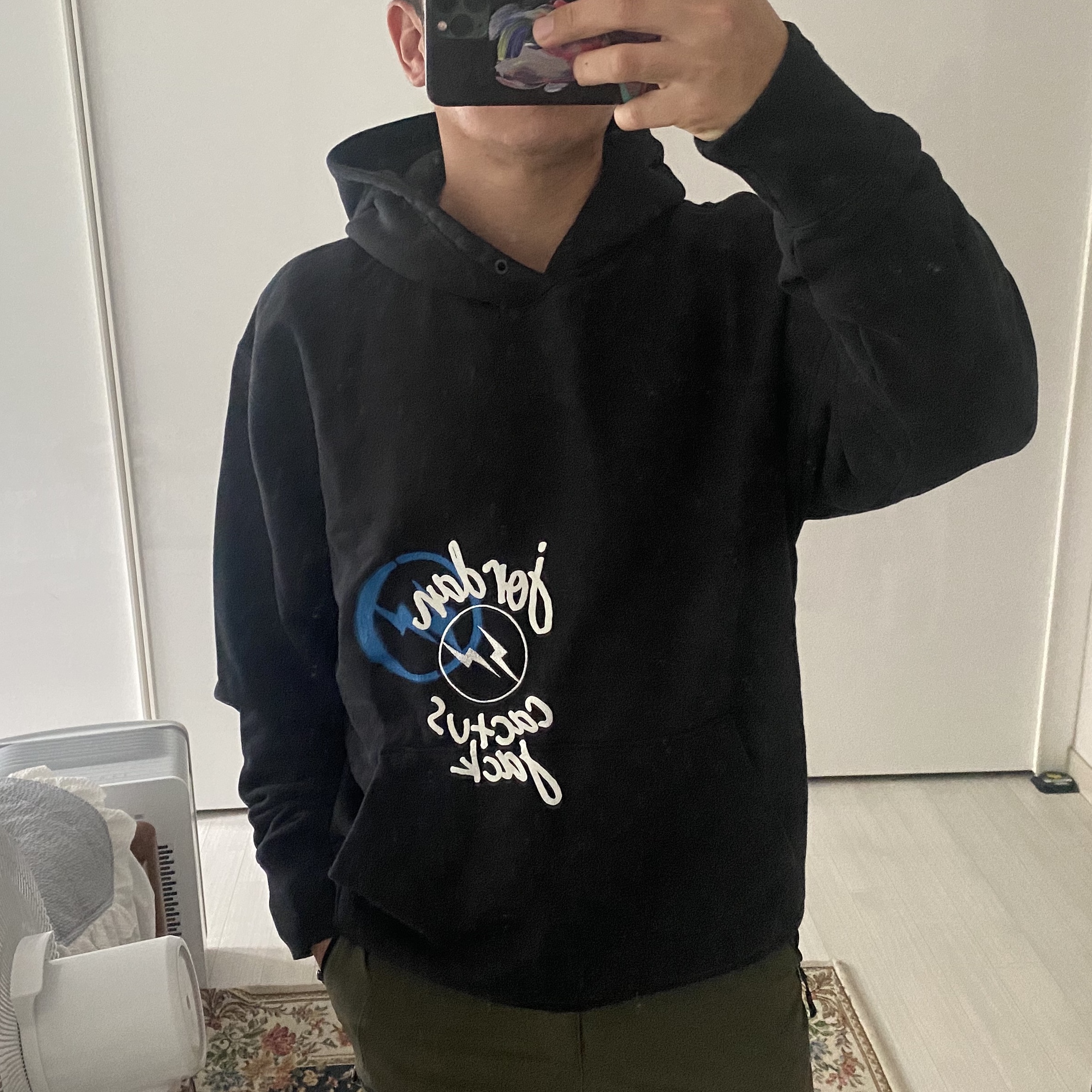 Jordan x Travis Scott x Fragment Hoodie Black (DJ0615-010) 착용 스타일