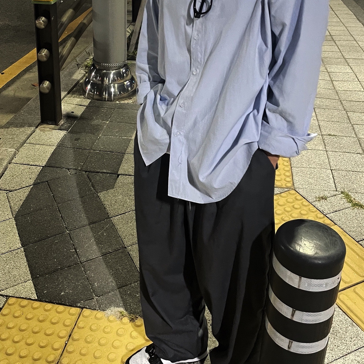 Nike Dunk High Retro Black and White 착용 스타일 - 2