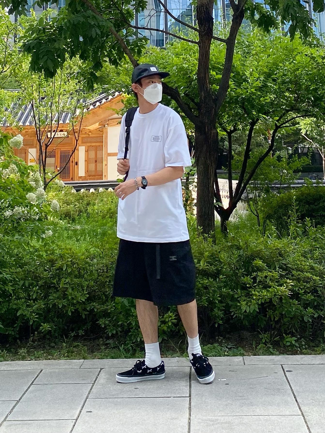 Vans Vault x WTAPS OG Era LX Black 착용 스타일