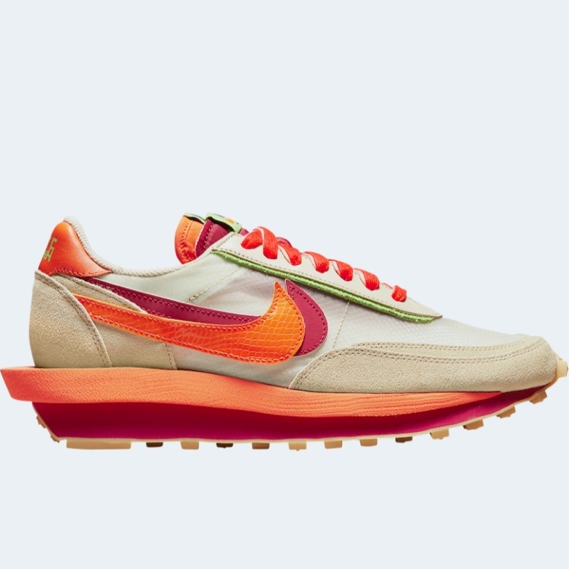 Nike x Sacai x Clot LDWaffle Orange Blaze 착용 스타일 - 1