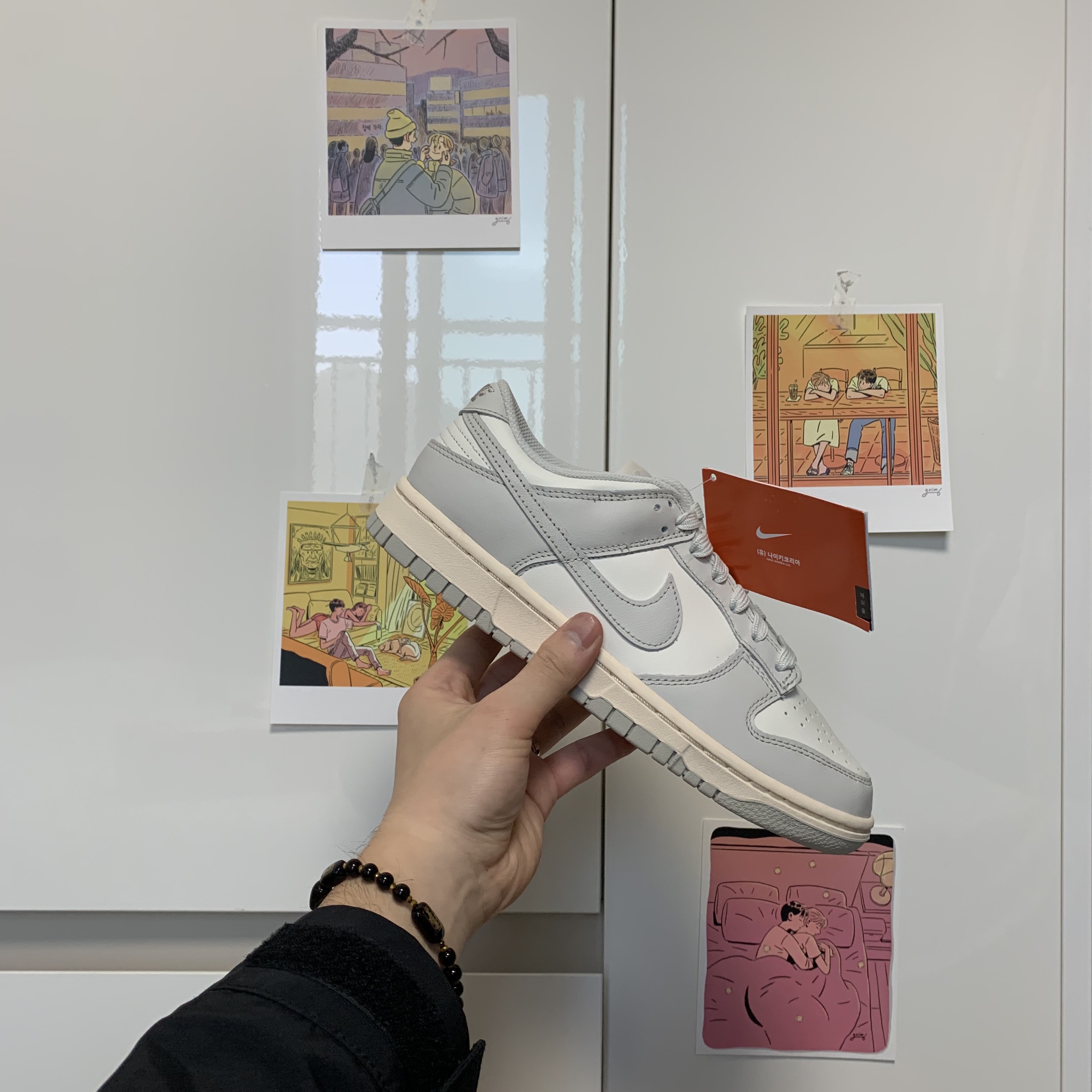 (W) Nike Dunk Low Light Bone 착용 스타일