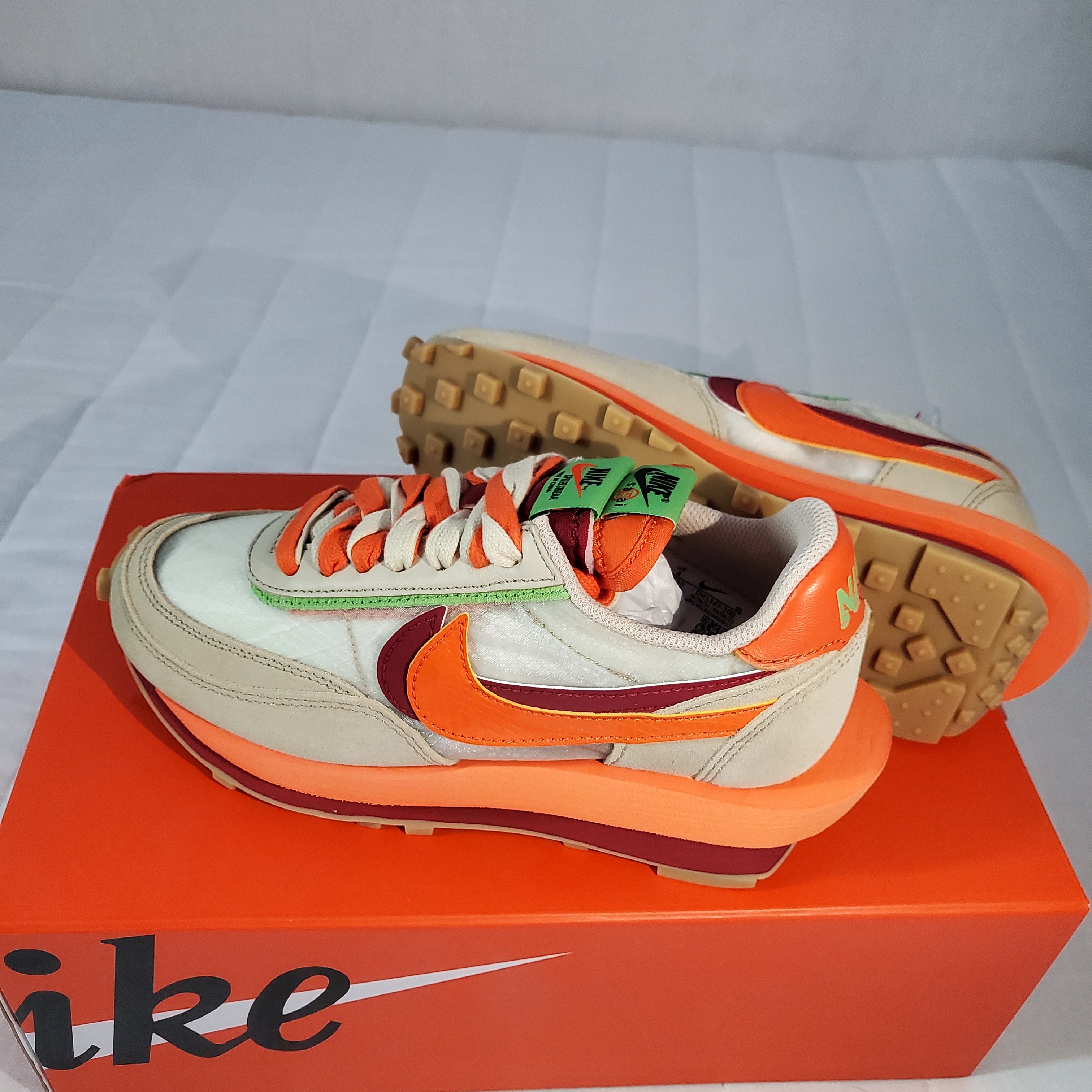 Nike x Sacai x Clot LDWaffle Orange Blaze 착용 스타일