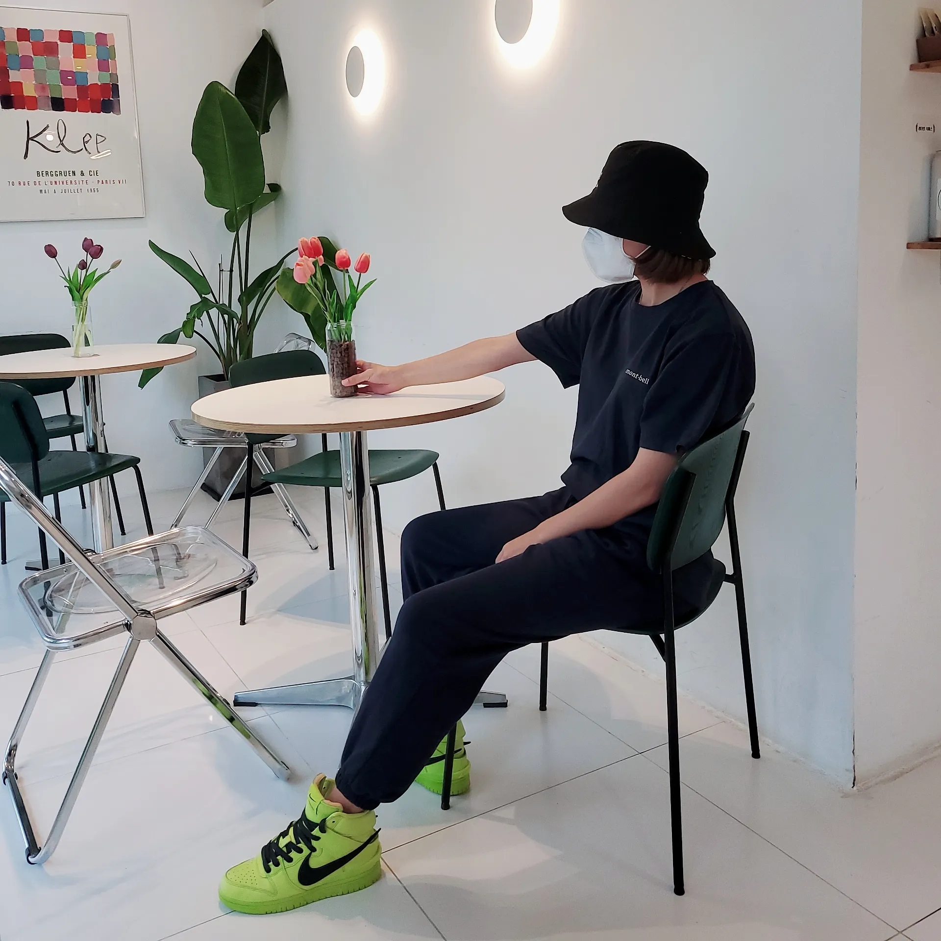 Nike x Ambush Dunk High Flash Lime 착용 스타일