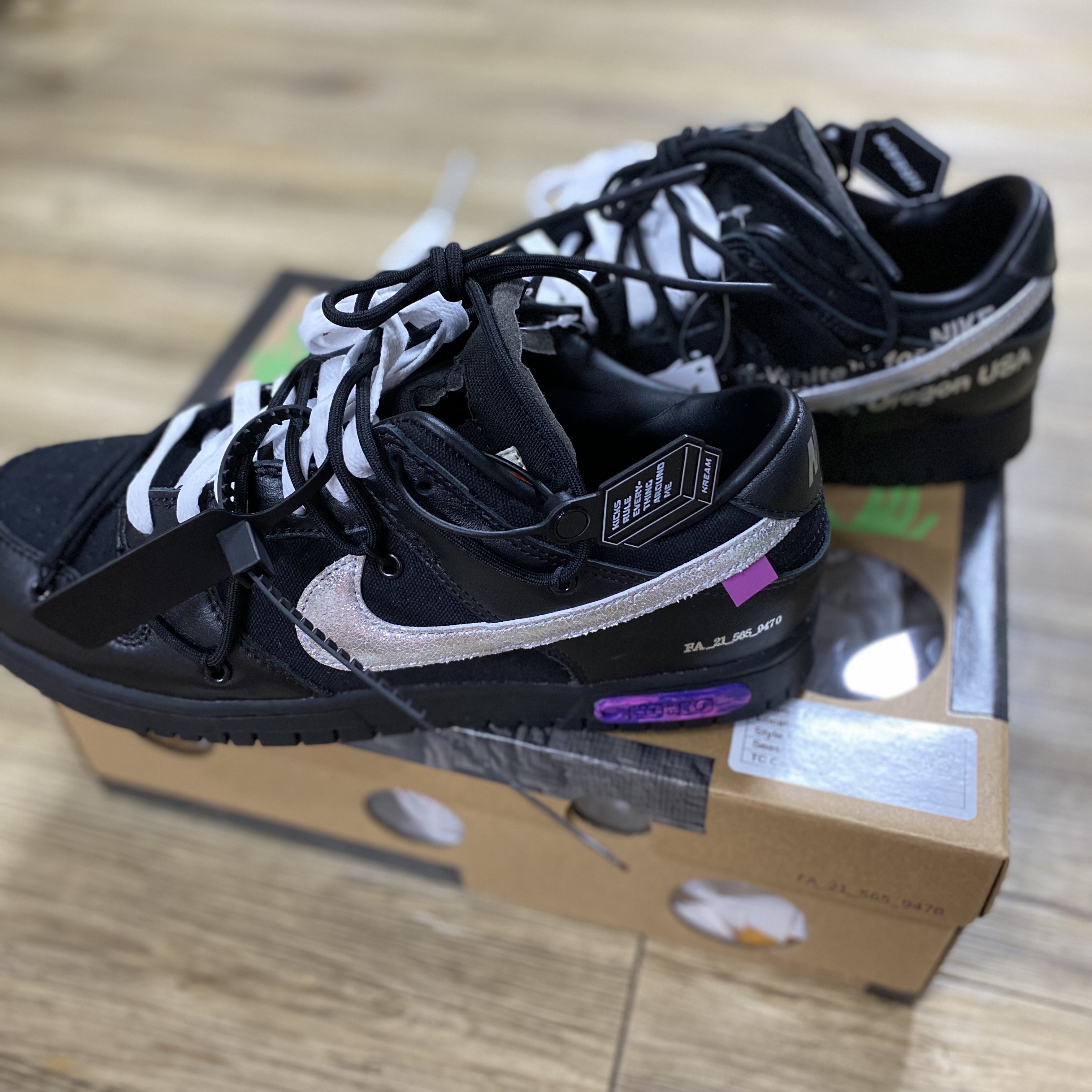 Nike x Off-White Dunk Low The 50 - Lot 50 착용 스타일